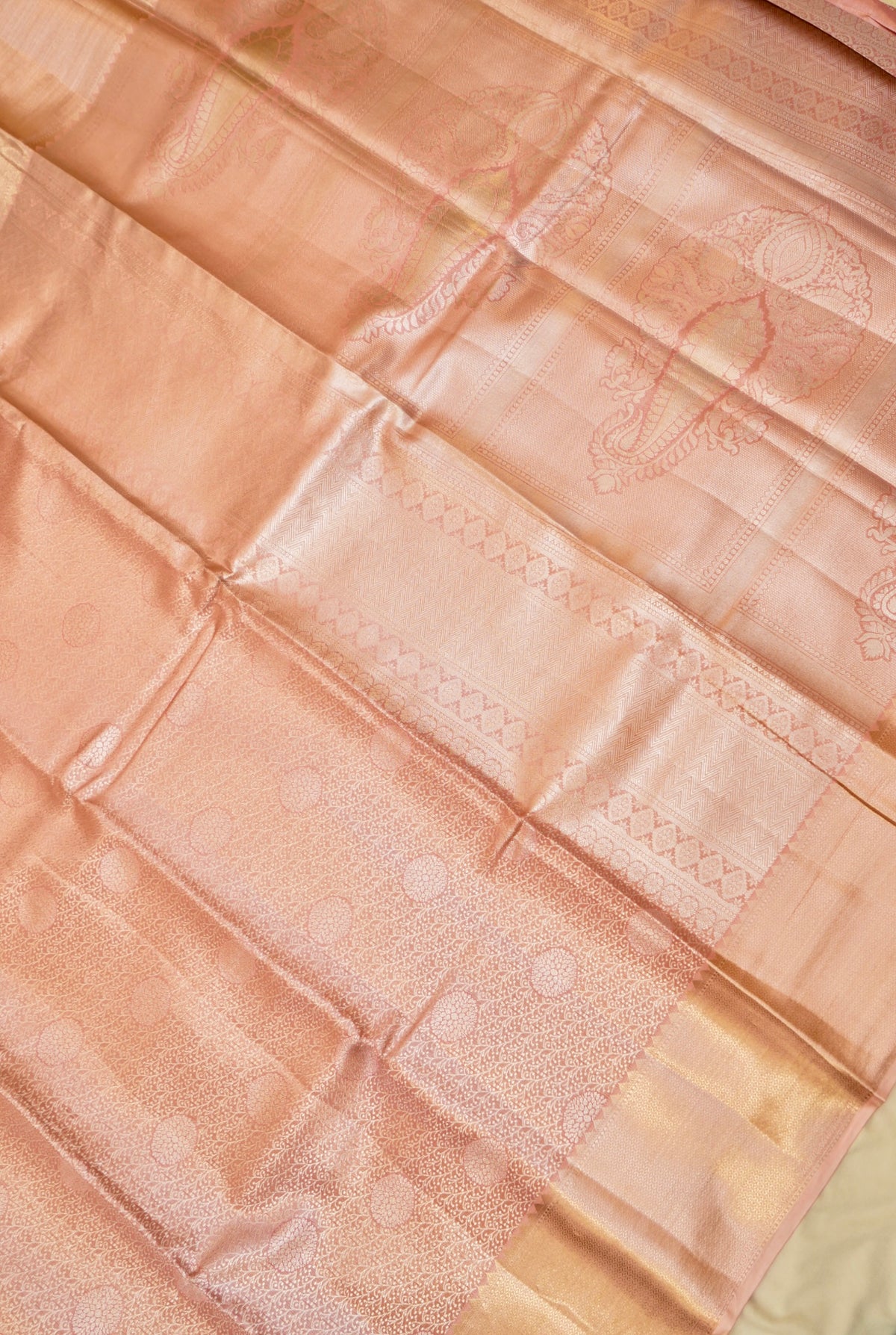 Maithili - Blush Pink Kanjivaram Tissue Silk Saree