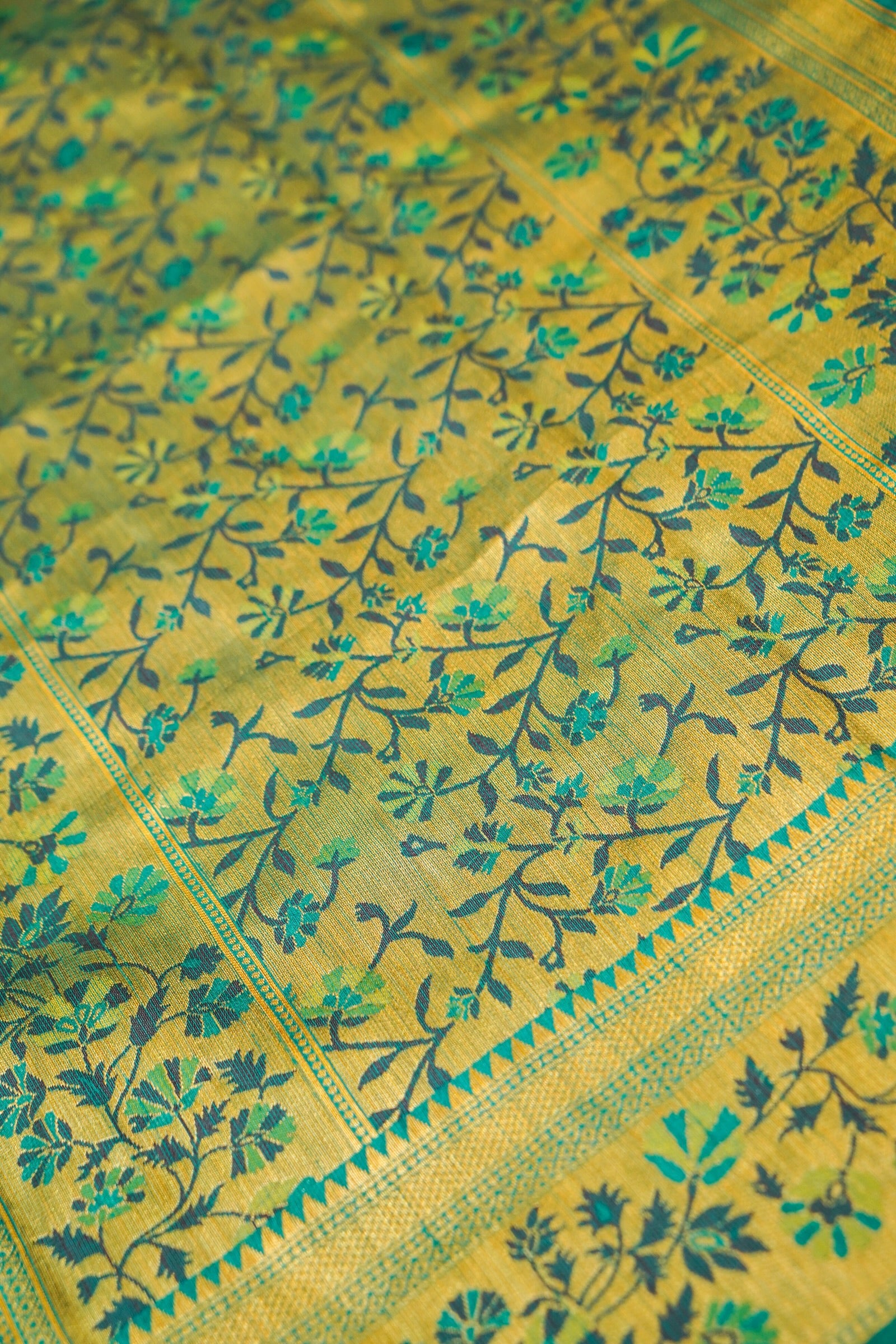 Raddish Red Paithani Style Ikkat Patola Silk Saree with Stitched Blouse