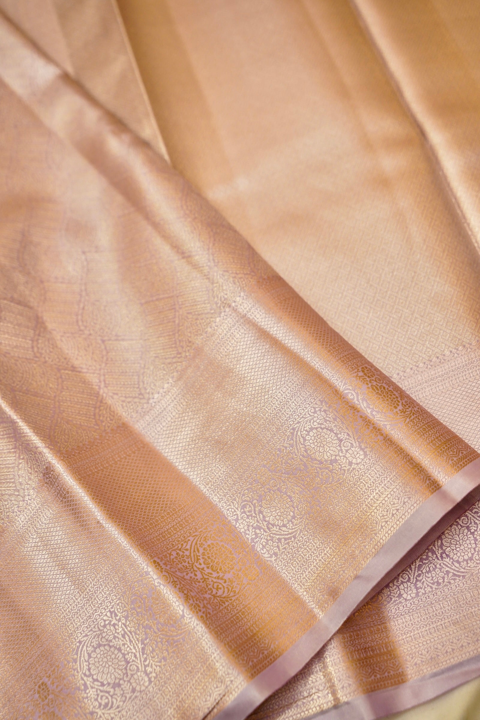 Maithili - Pastel Lilac Kanjivaram Tissue Silk Saree