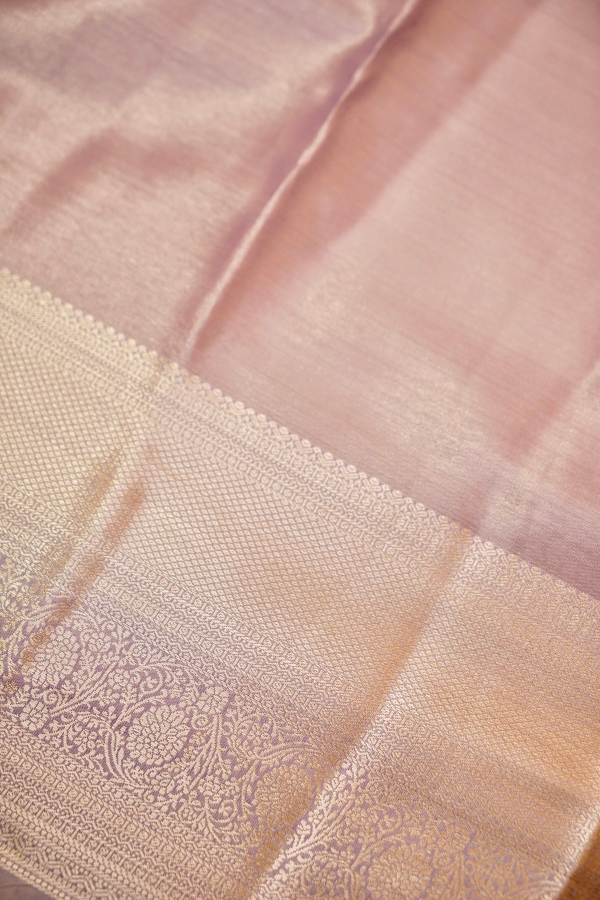 Maithili - Pastel Lilac Kanjivaram Tissue Silk Saree