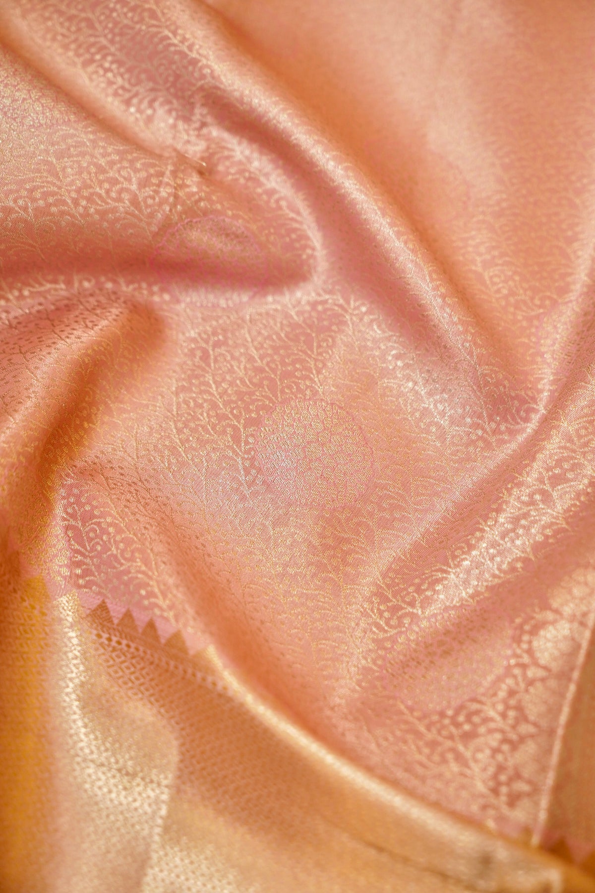 Maithili - Soft Pink Kanjivaram Tissue Silk Saree