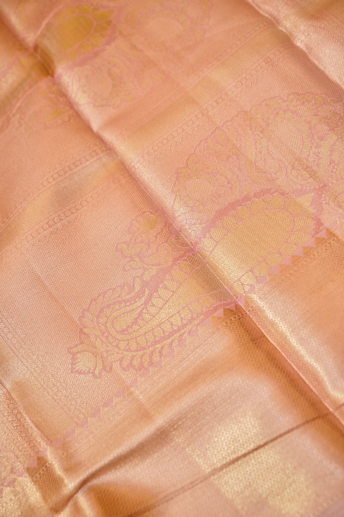 Maithili - Soft Pink Kanjivaram Tissue Silk Saree