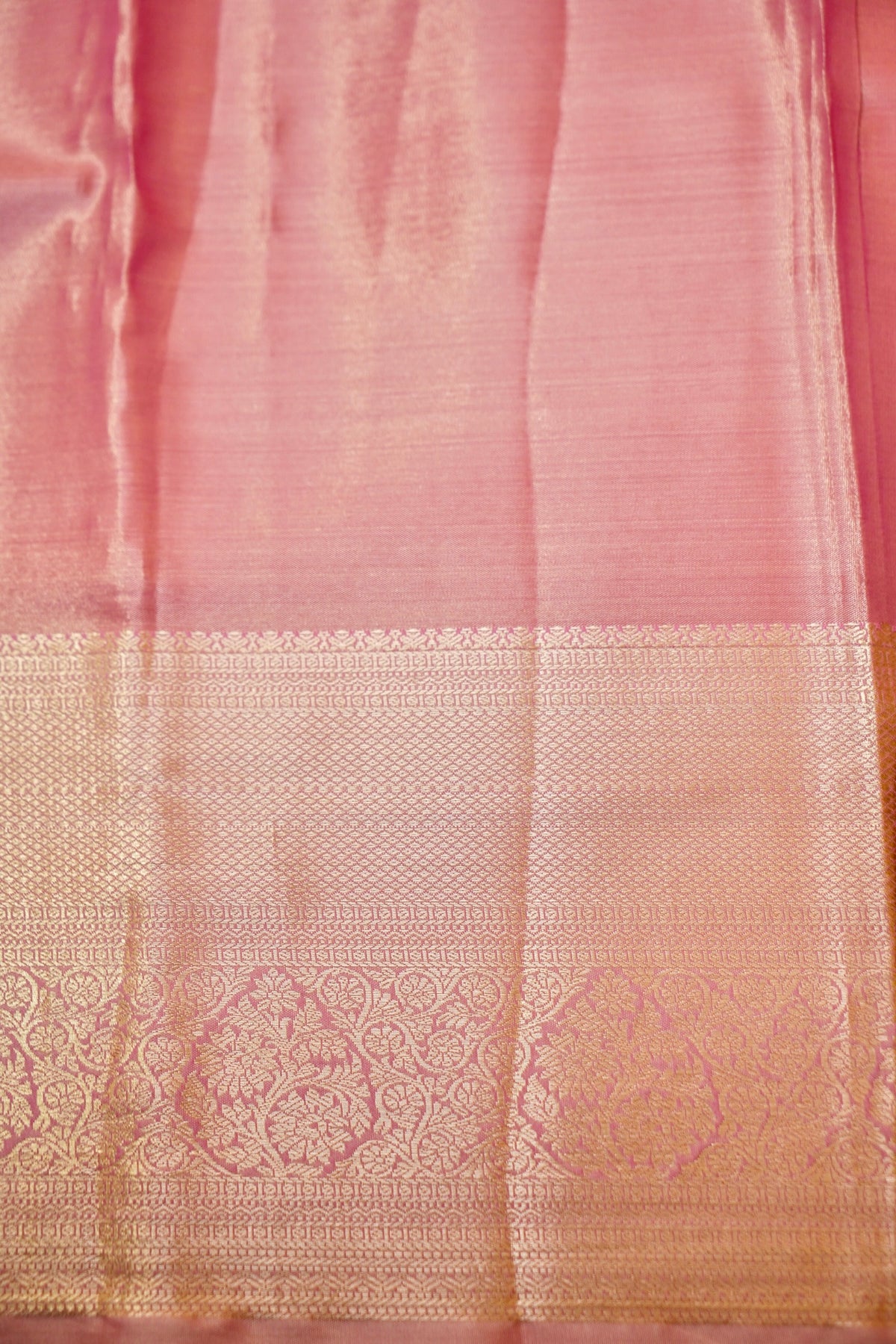 Maithili - Rose Pink Kanjivaram Tissue Silk Saree