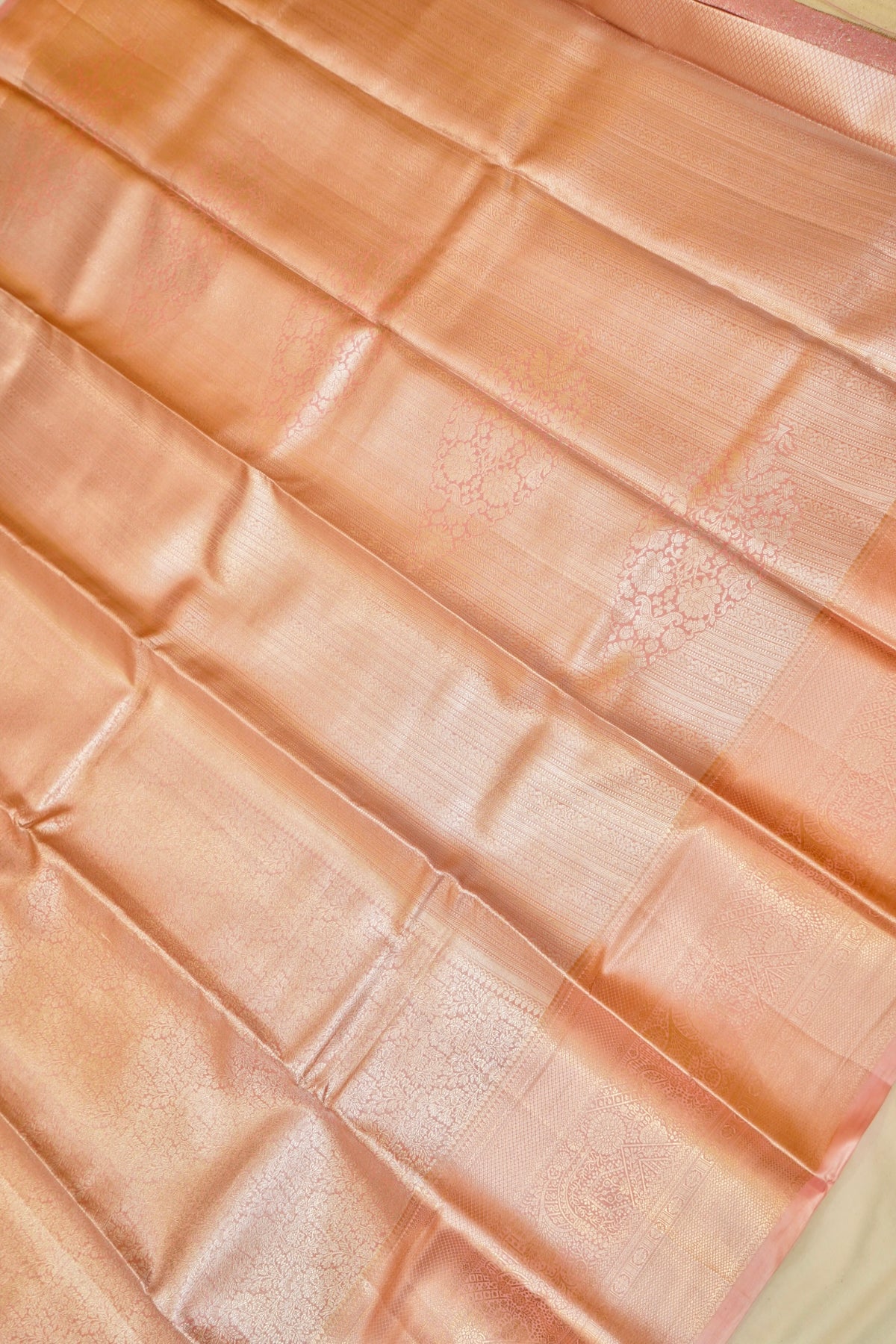 Maithili - Pastel Pink Kanjivaram Tissue Silk Saree