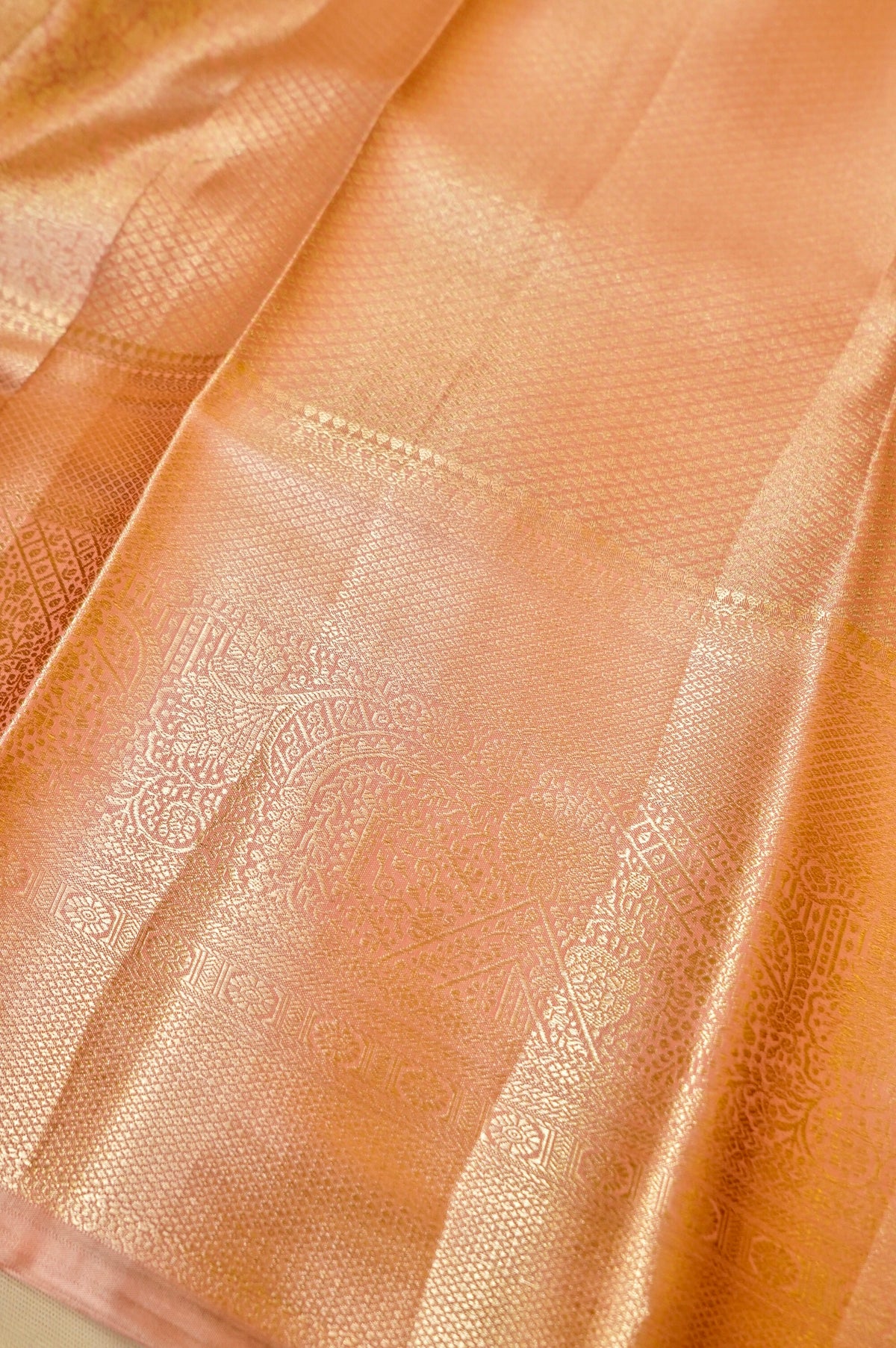 Maithili - Pastel Pink Kanjivaram Tissue Silk Saree