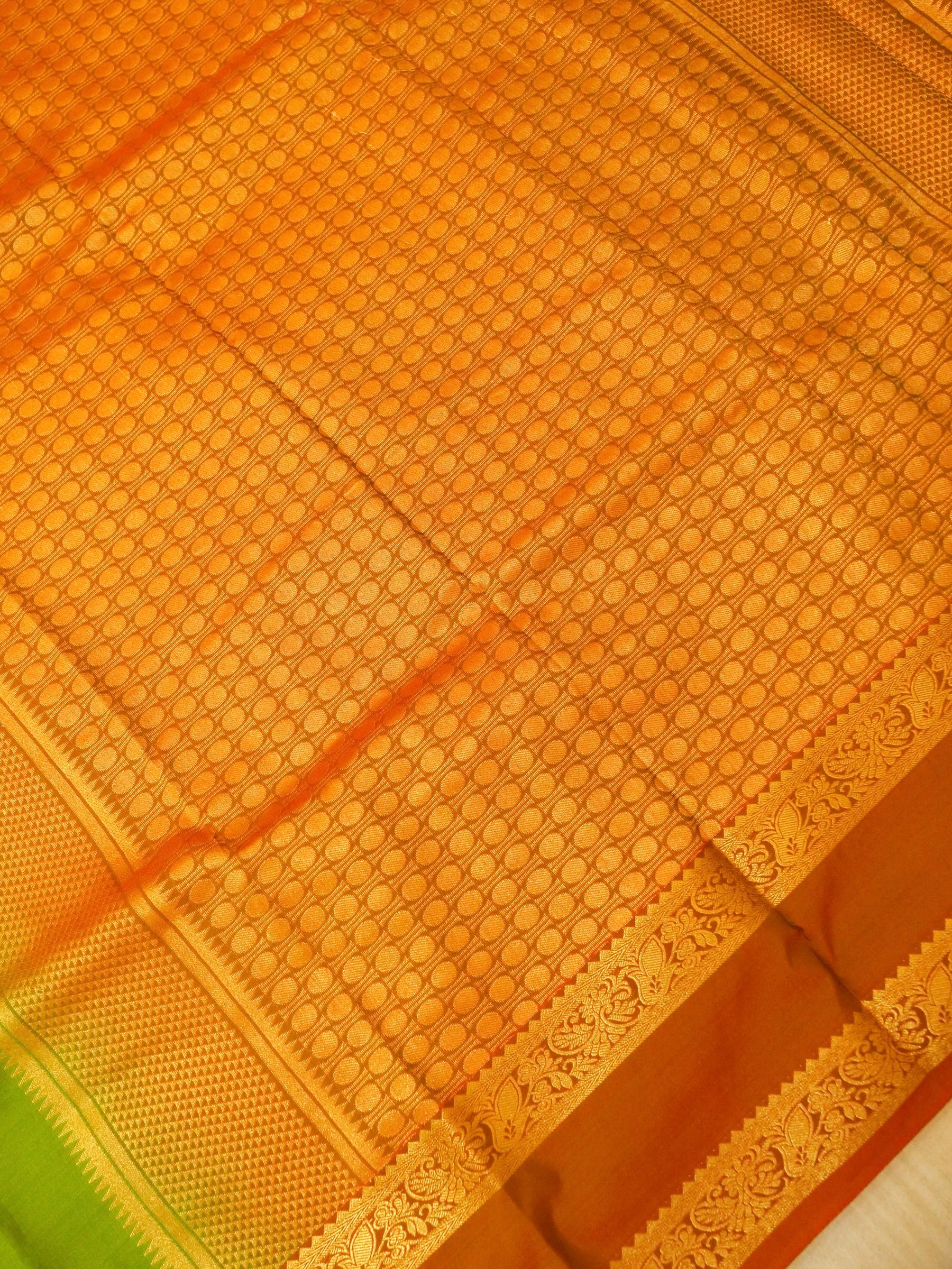 Devi - Light Green Kanjivaram Silk Saree with Korvai Border
