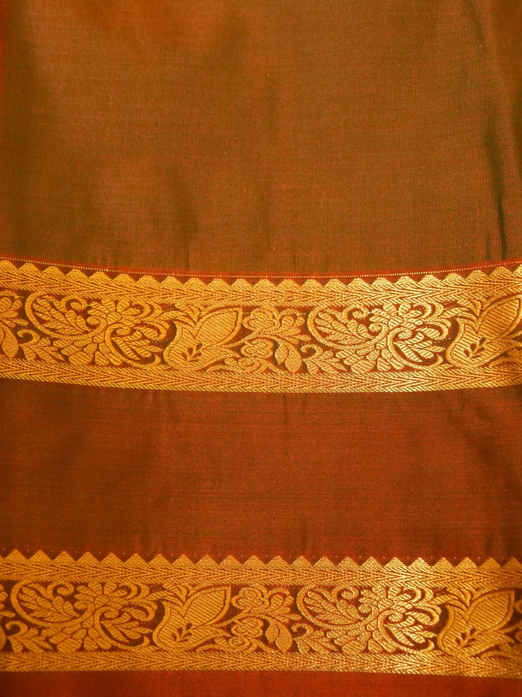 Devi - Parrot Green Kanjivaram Silk Saree with Korvai Border