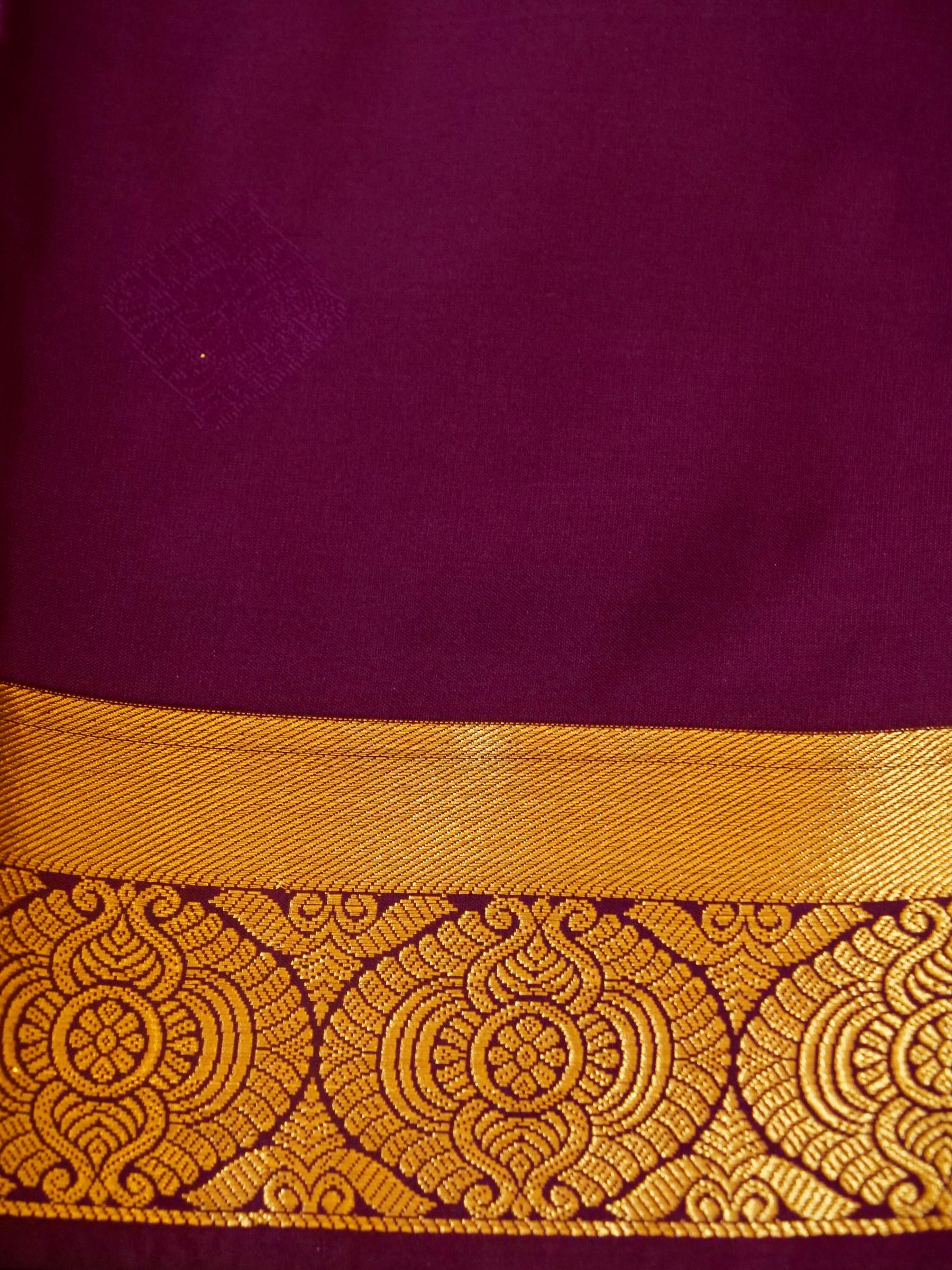 Devi - Vermilion Red Kanjivaram Silk Saree with Korvai Border