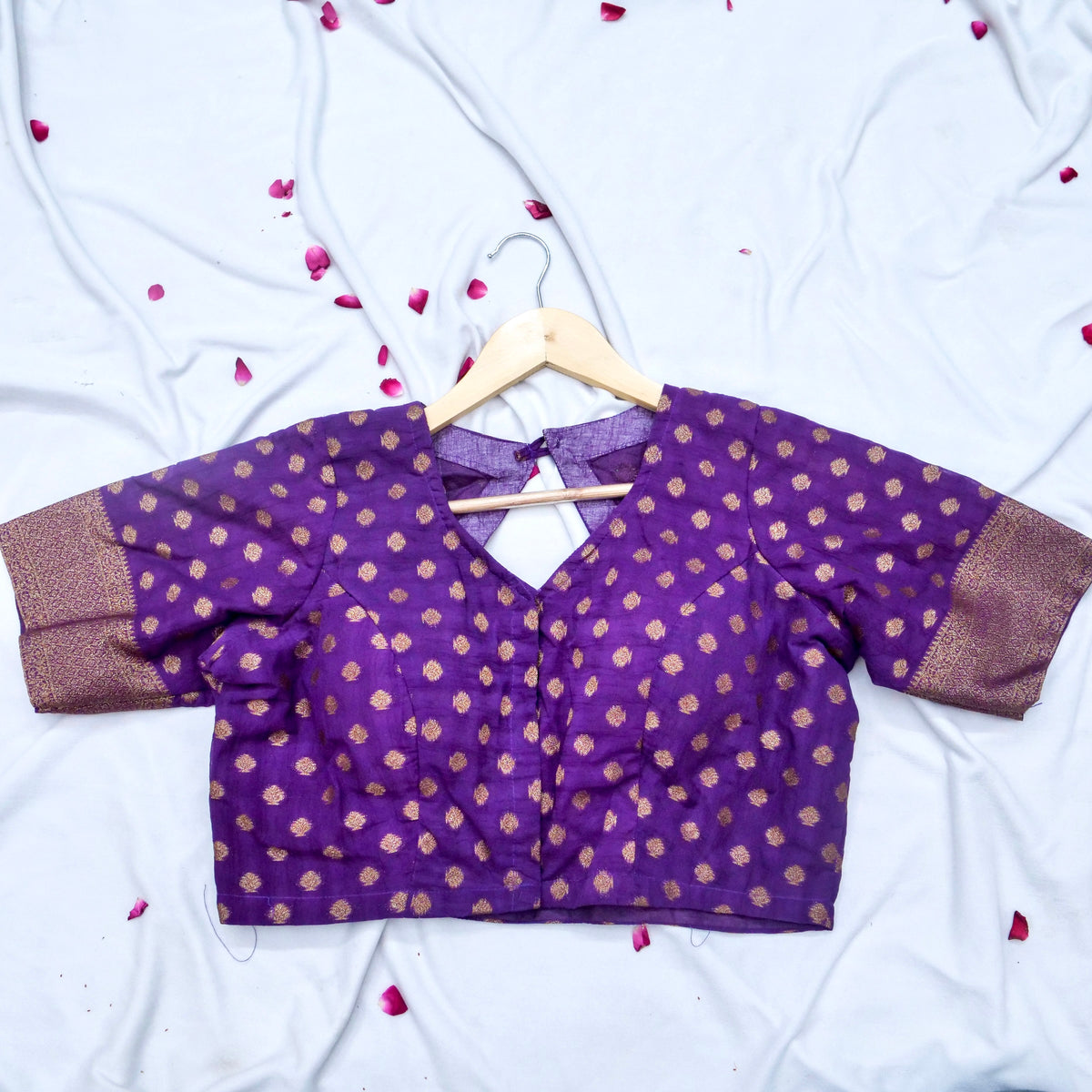 Regal Stripes Chinon Silk Saree with Stitched Blouse in Lavender