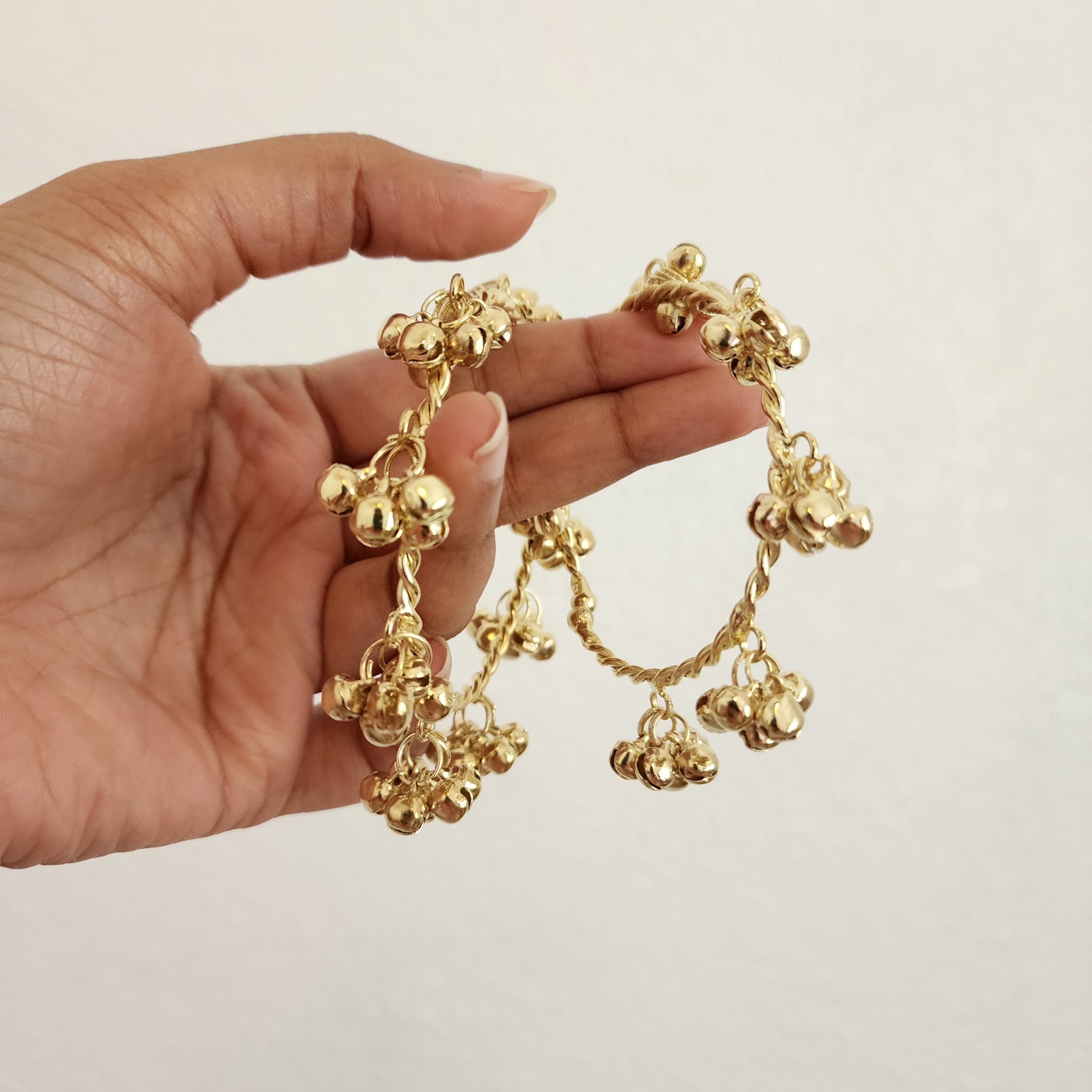 Pair of Golden Ghungroo Charm Bangles