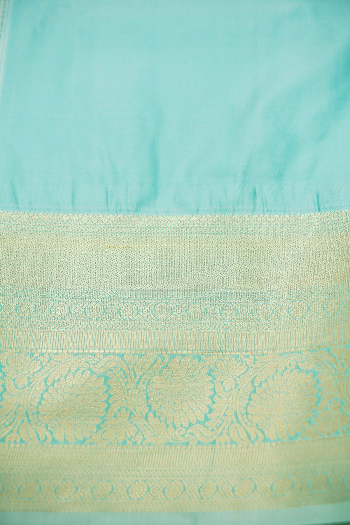 Devyani - Mauve Vintage Style Kanjivaram Silk Saree with Seafoam Green Korvai Border