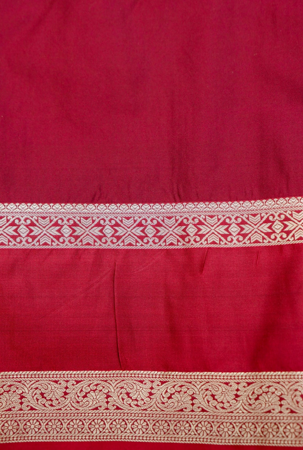Devyani - Burnt Orange Kanjivaram Silk Saree with Pink Korvai Border