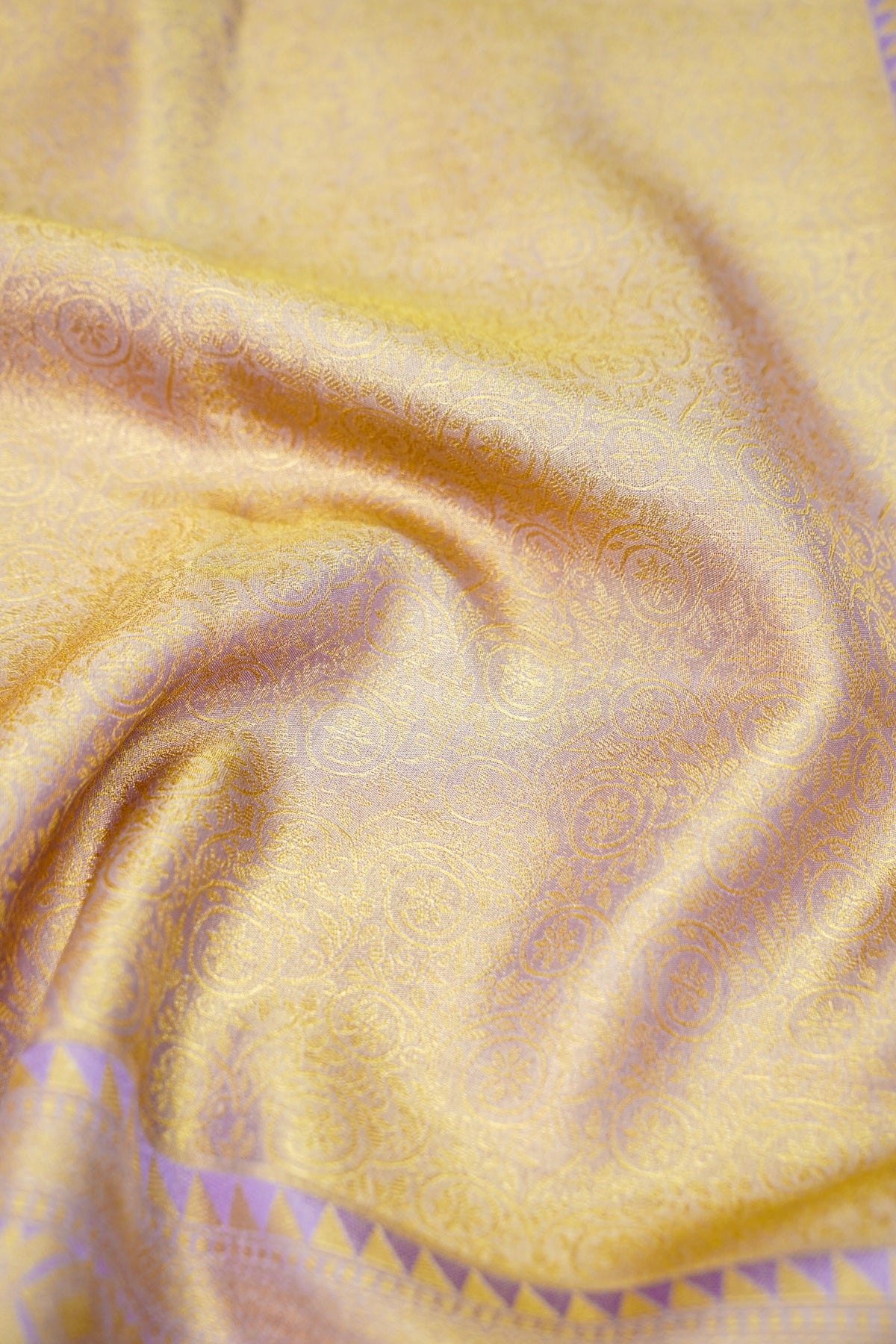 Sharvi - Lavender and Champagne Gold Dharmavaram Silk Saree