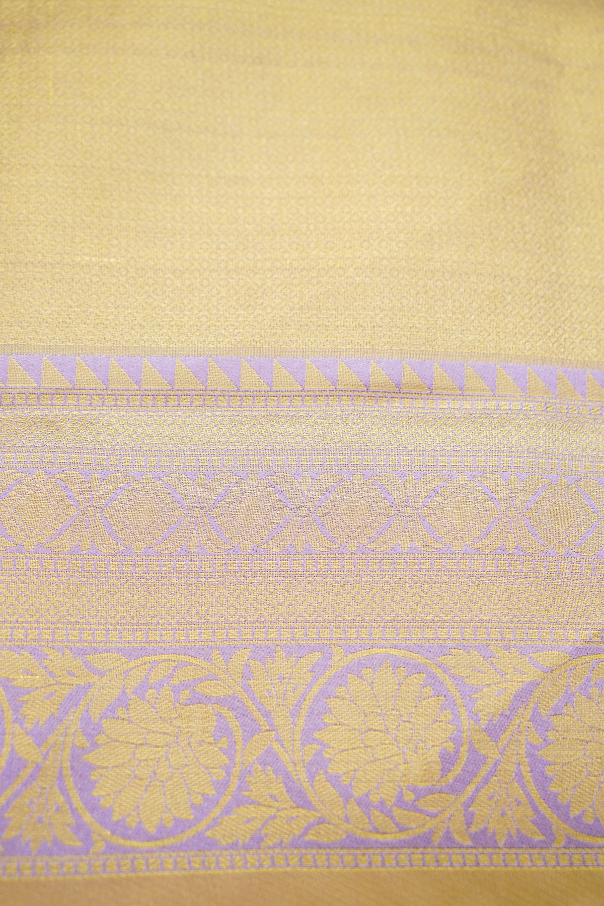 Sharvi - Lavender and Champagne Gold Dharmavaram Silk Saree