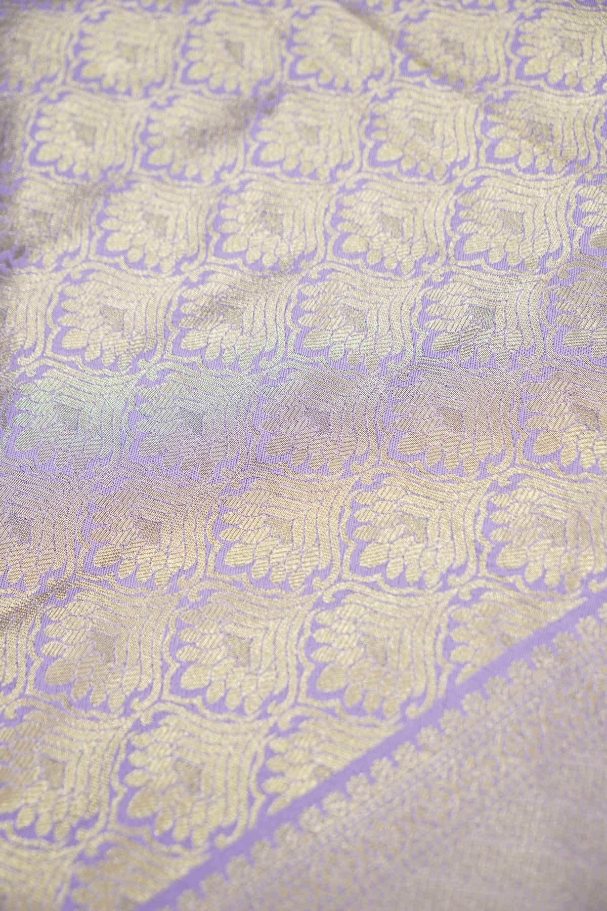 Sharvi - Royal Purple and Champagne Gold Dharmavaram Silk Saree