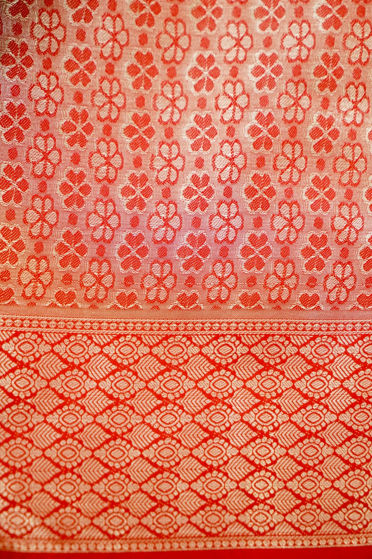 Sharvi - Crimson Red and Charcoal Grey Dharmavaram Silk Saree