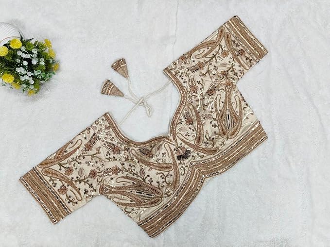 Women's Readymade Bridal Blouse (Cream)