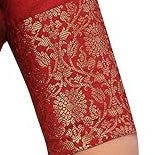 Readymade Red Brocade Blouse with Golden Kanjivaram Border