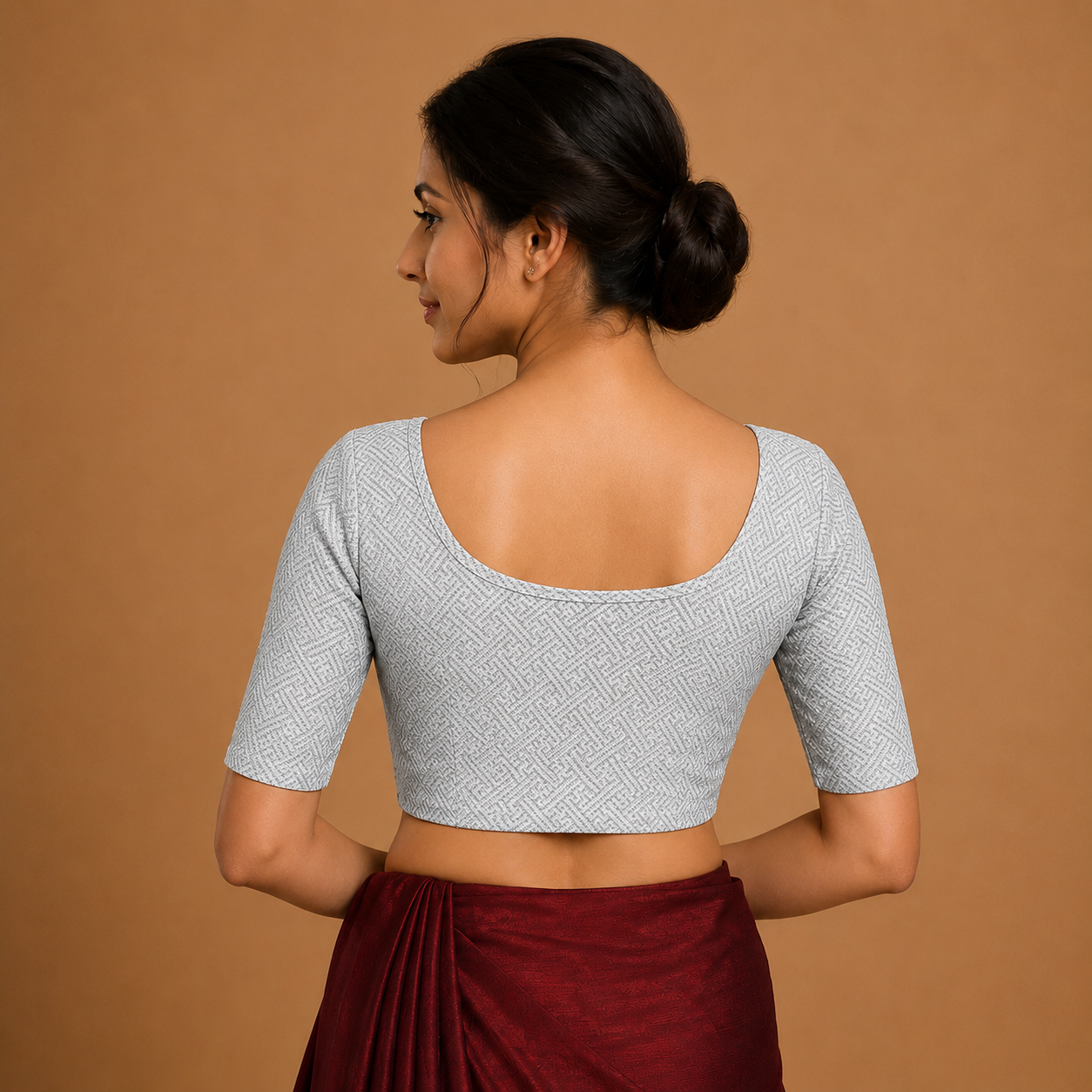 Readymade Stretchable Silver Choli Blouse