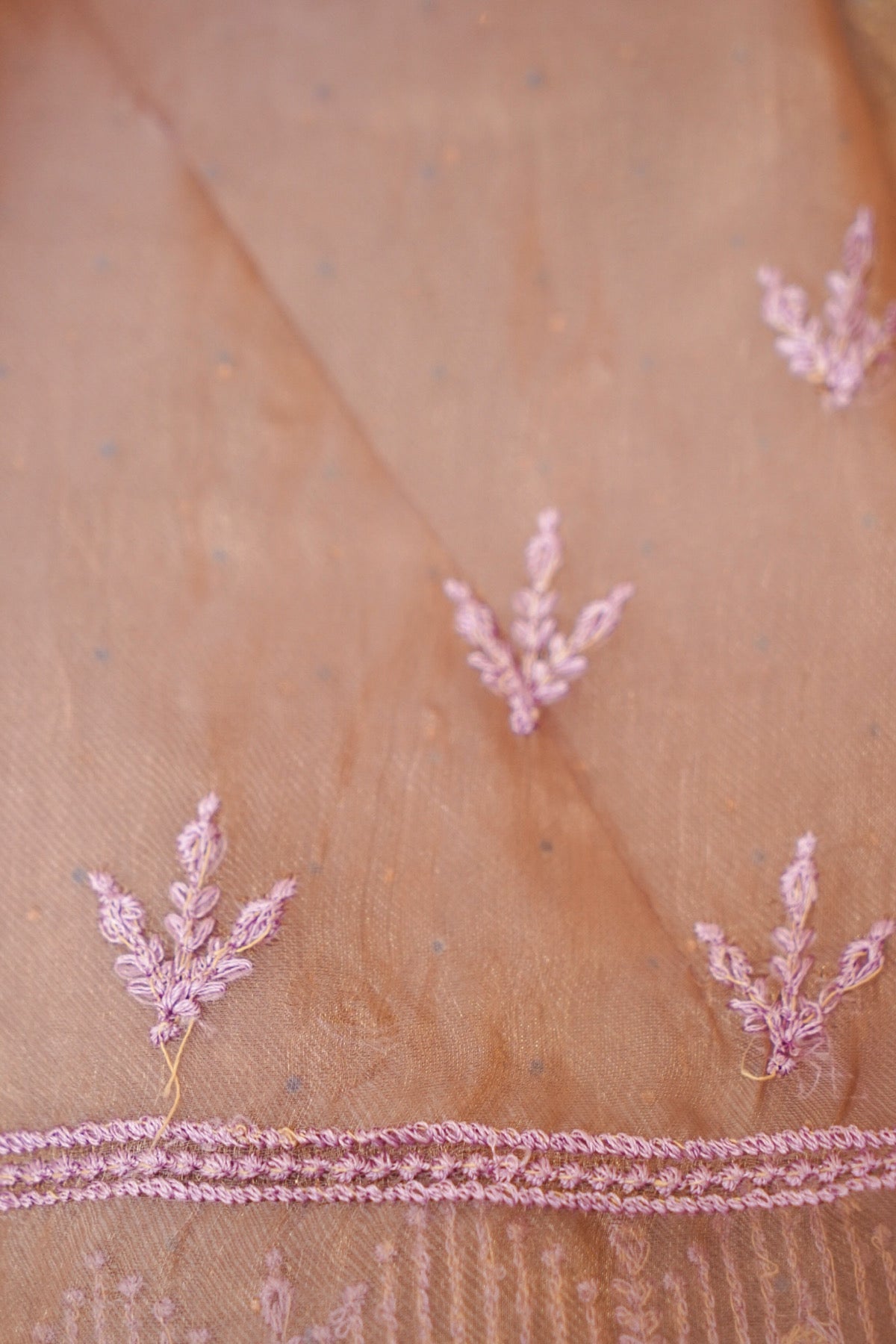 Blush Mauve Lotus Bloom Designer Saree