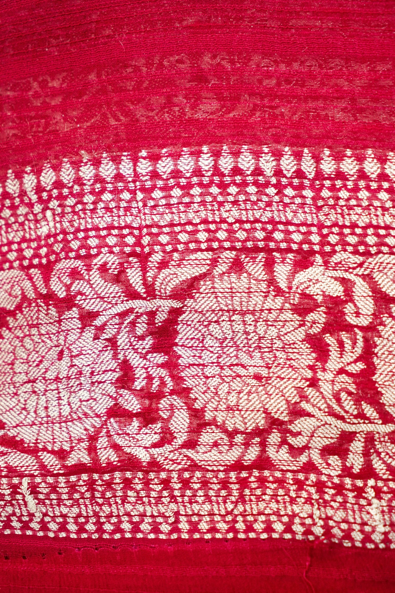 Rani Pink Pure Banarasi Tussar Munga Silk Saree
