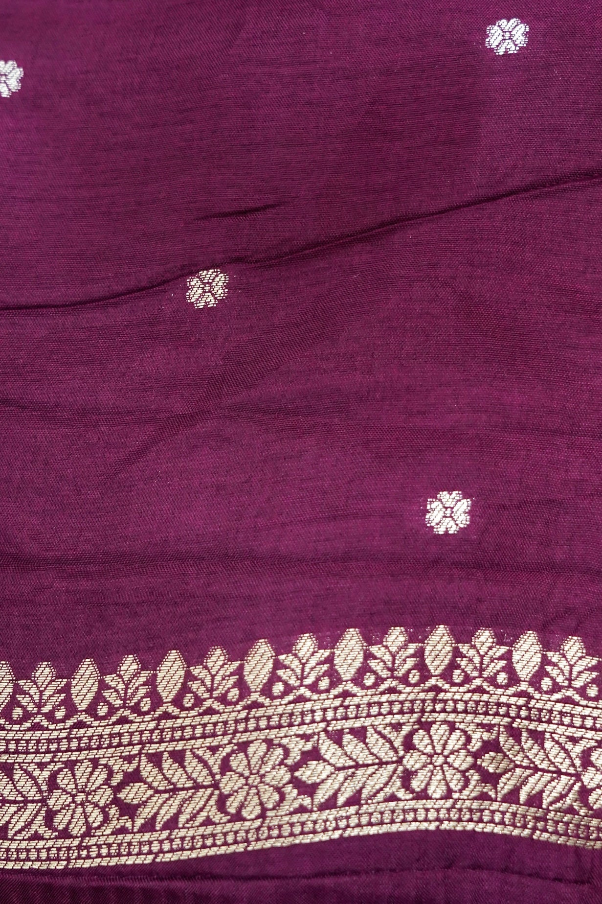 Magenta Purple Banarasi Georgette Saree