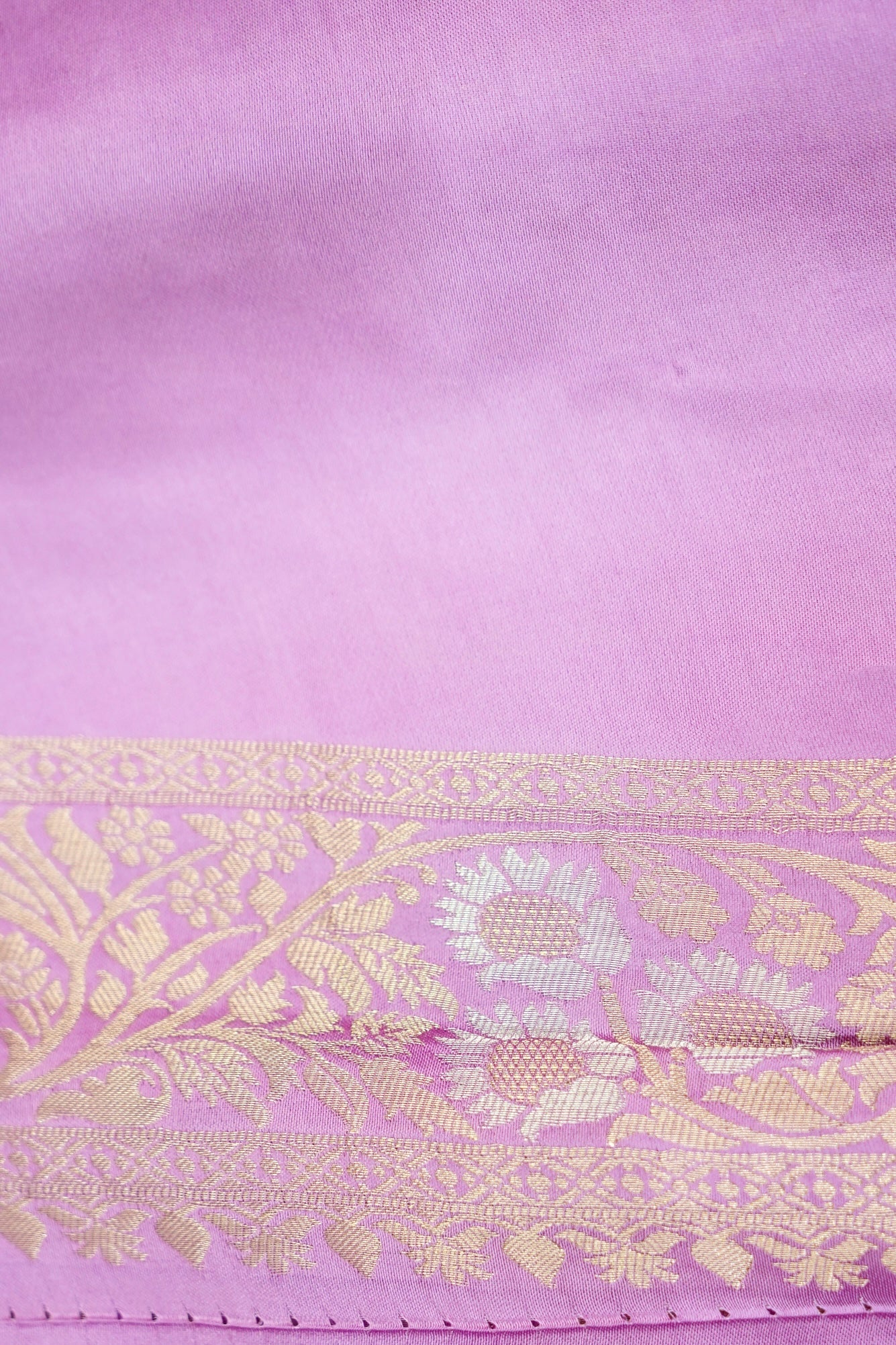 Royal Purple & Lilac Pink Mashru Silk Banarasi Saree