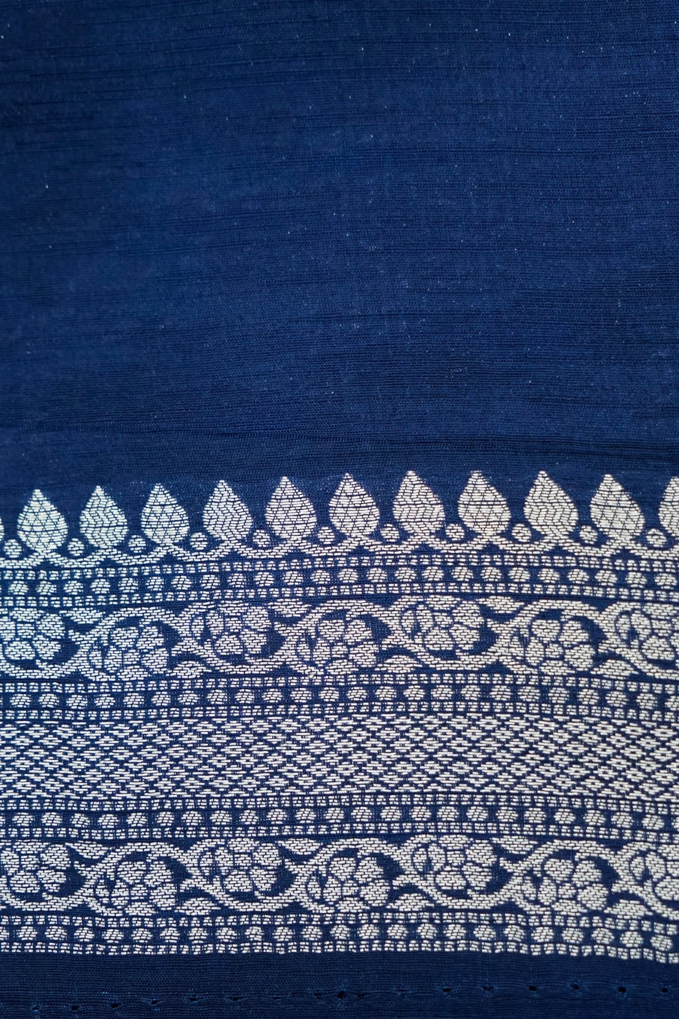Hot Pink & Royal Navy Blue Dupion Silk Banarasi Saree
