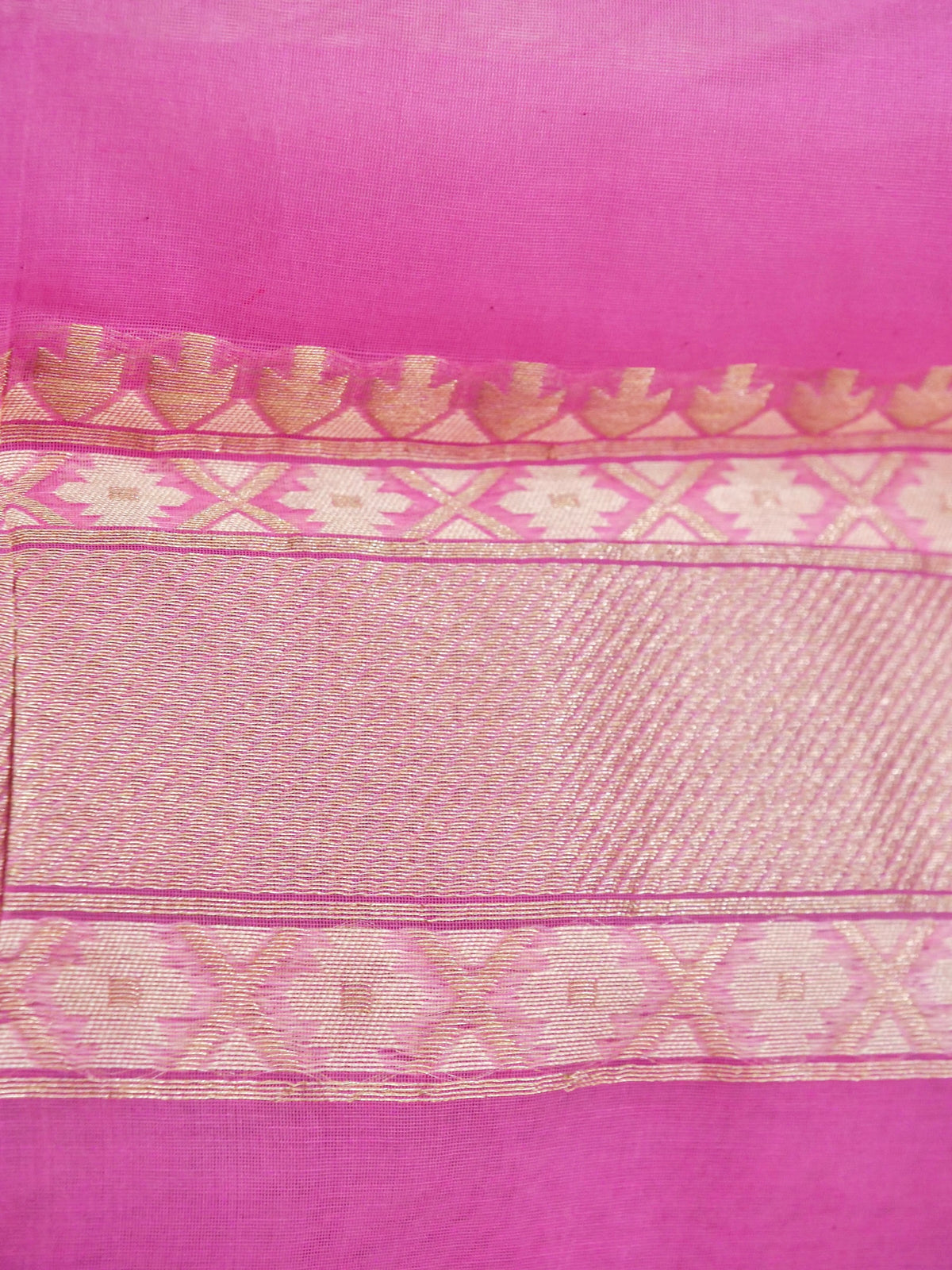 Baby Pink Jamdhani-Style Saree with Intricate Floral Motifs