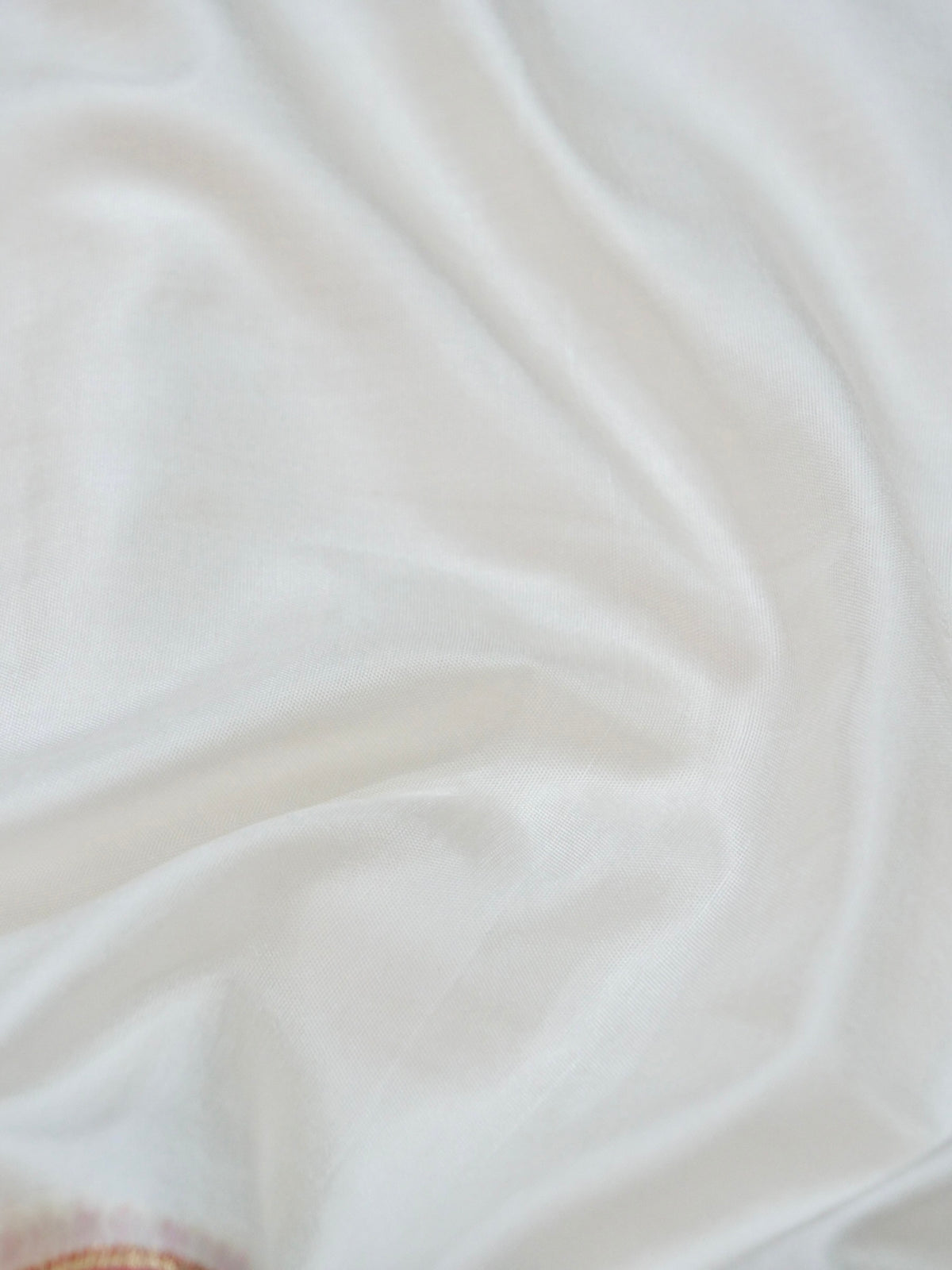 Durga Pooja Special - Ivory Banarasi Silk Saree