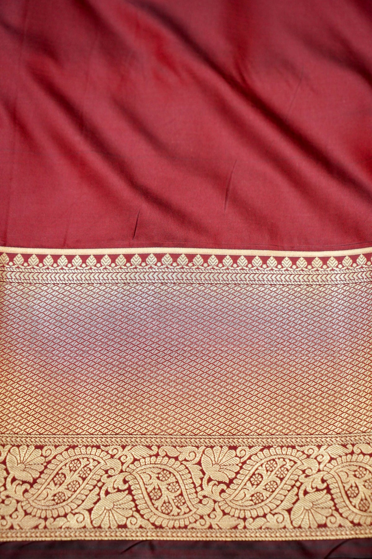 Suvarna - Maroon Red Dharmavaram Tissue Silk Saree