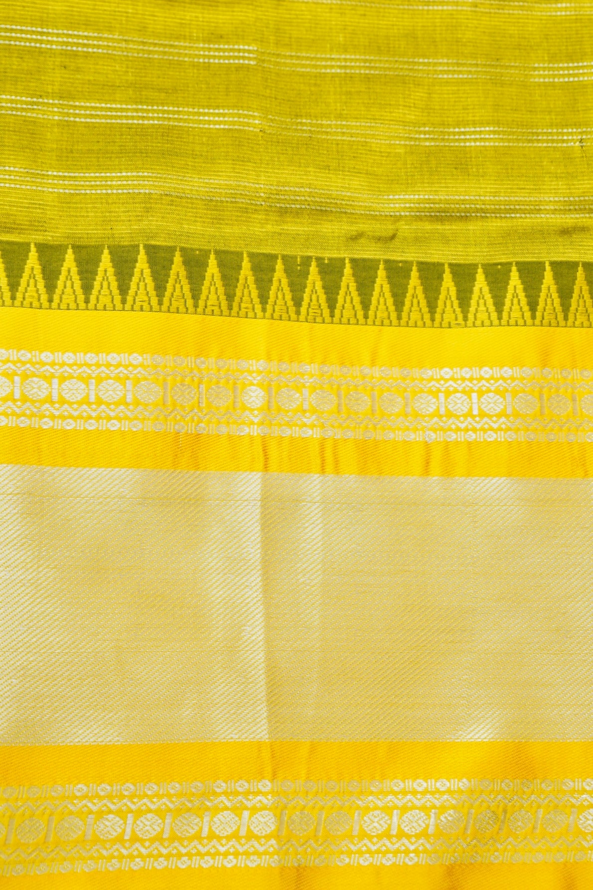 Suvarna - Deep Magenta Purple Gadwal Silk Saree with Mustard Gold Border