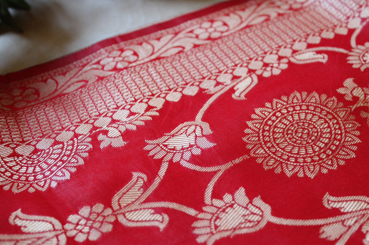 Banarasi Silk Red Bridal Dupatta