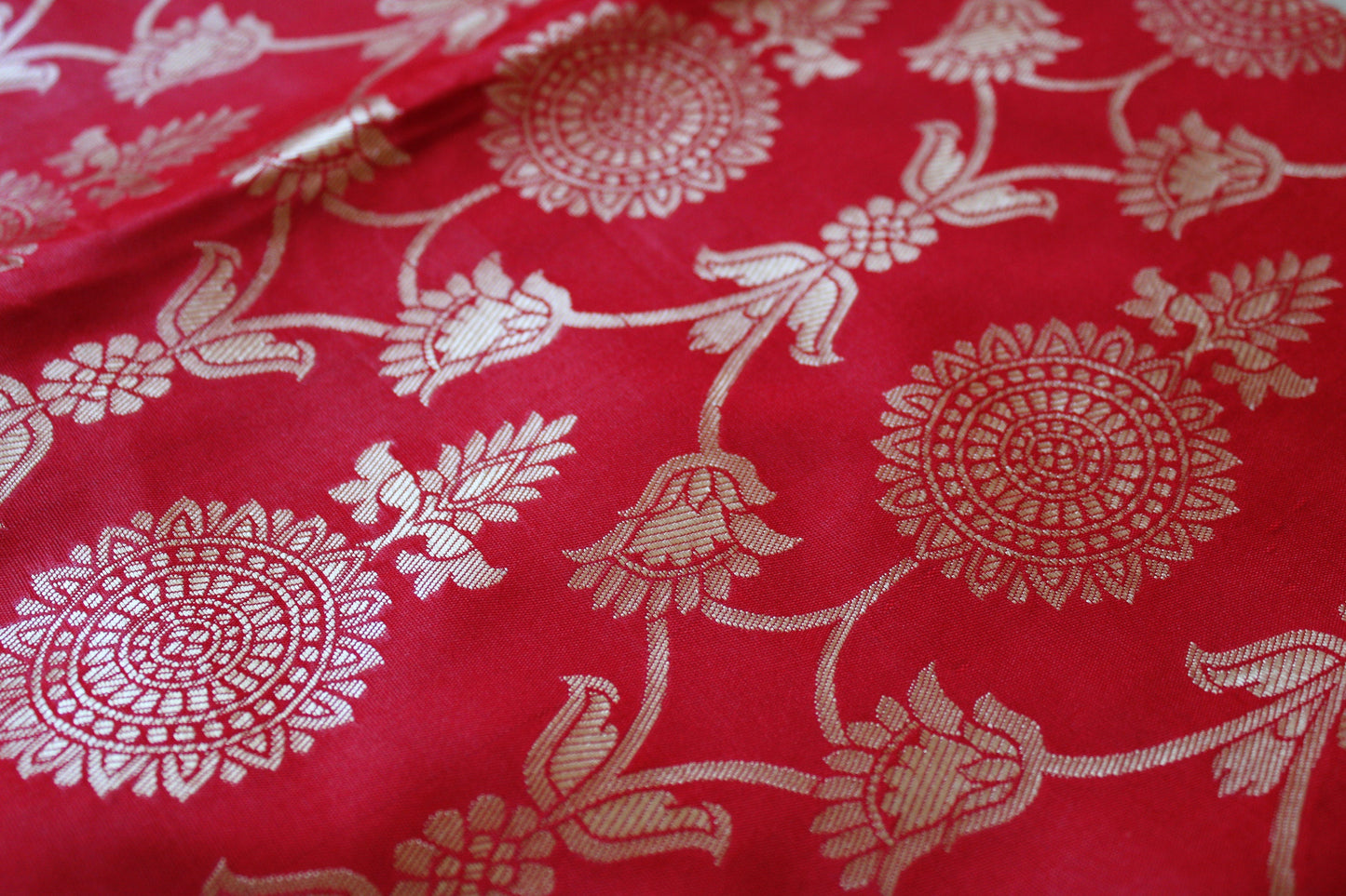 Banarasi Silk Red Bridal Dupatta