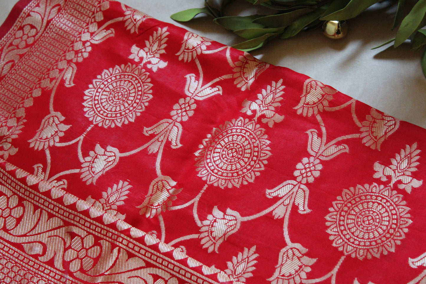 Banarasi Silk Red Bridal Dupatta