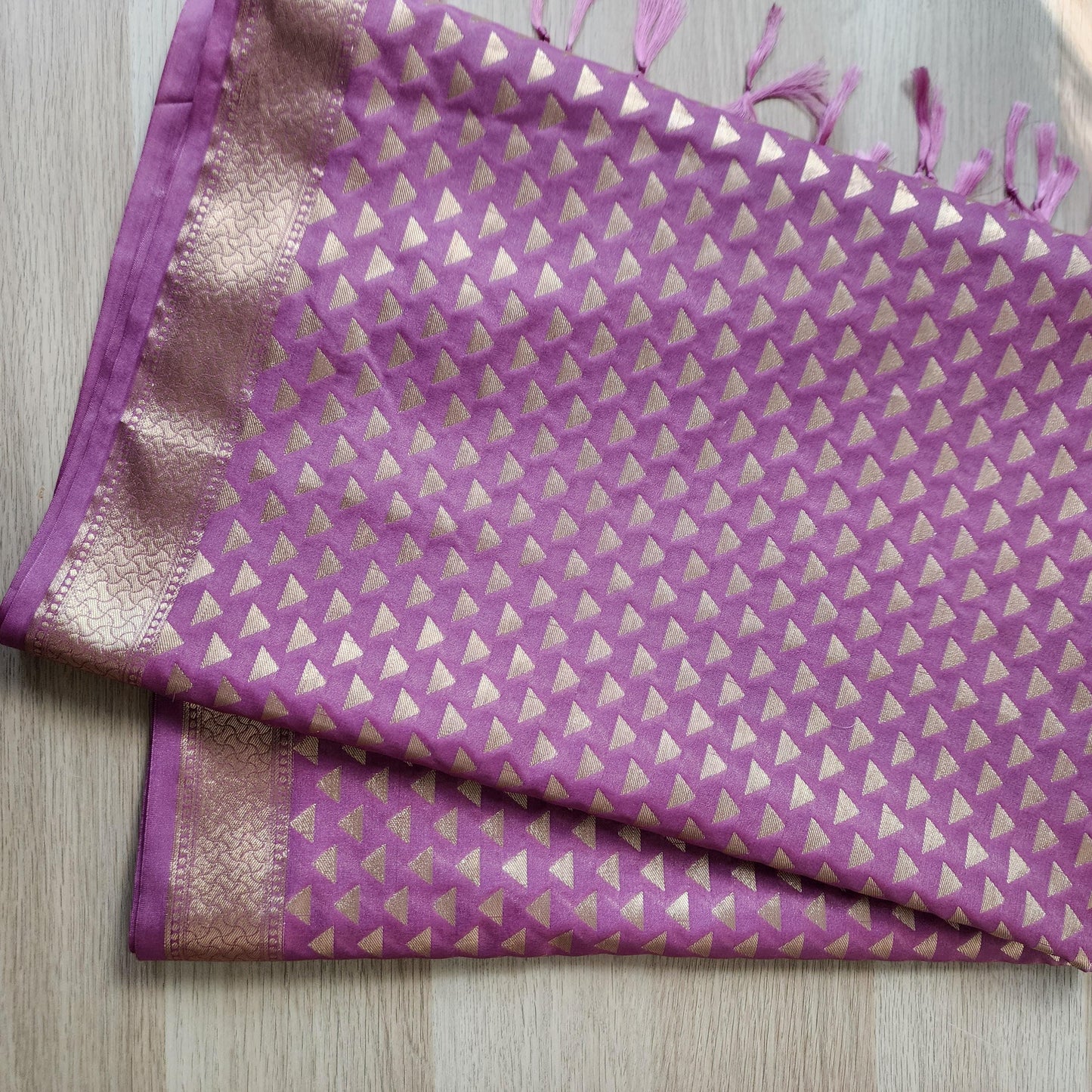 Banarasi Silk Mauve Pink Dupatta with gold handweaving, Indian traditional and Festive designer dupatta, luxurious soft Banarsi dupatta