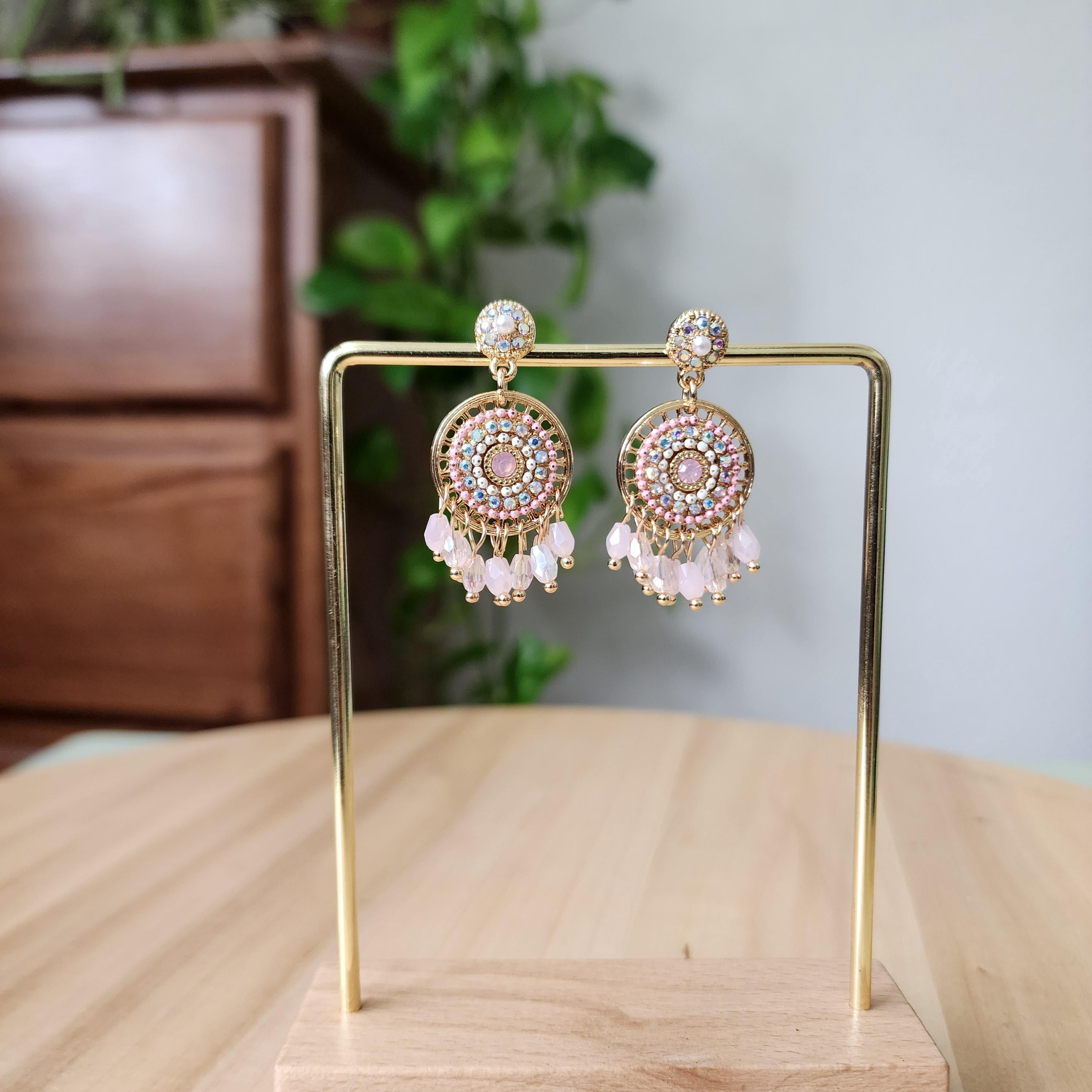 Ethnic Style Round Tassel Earrings