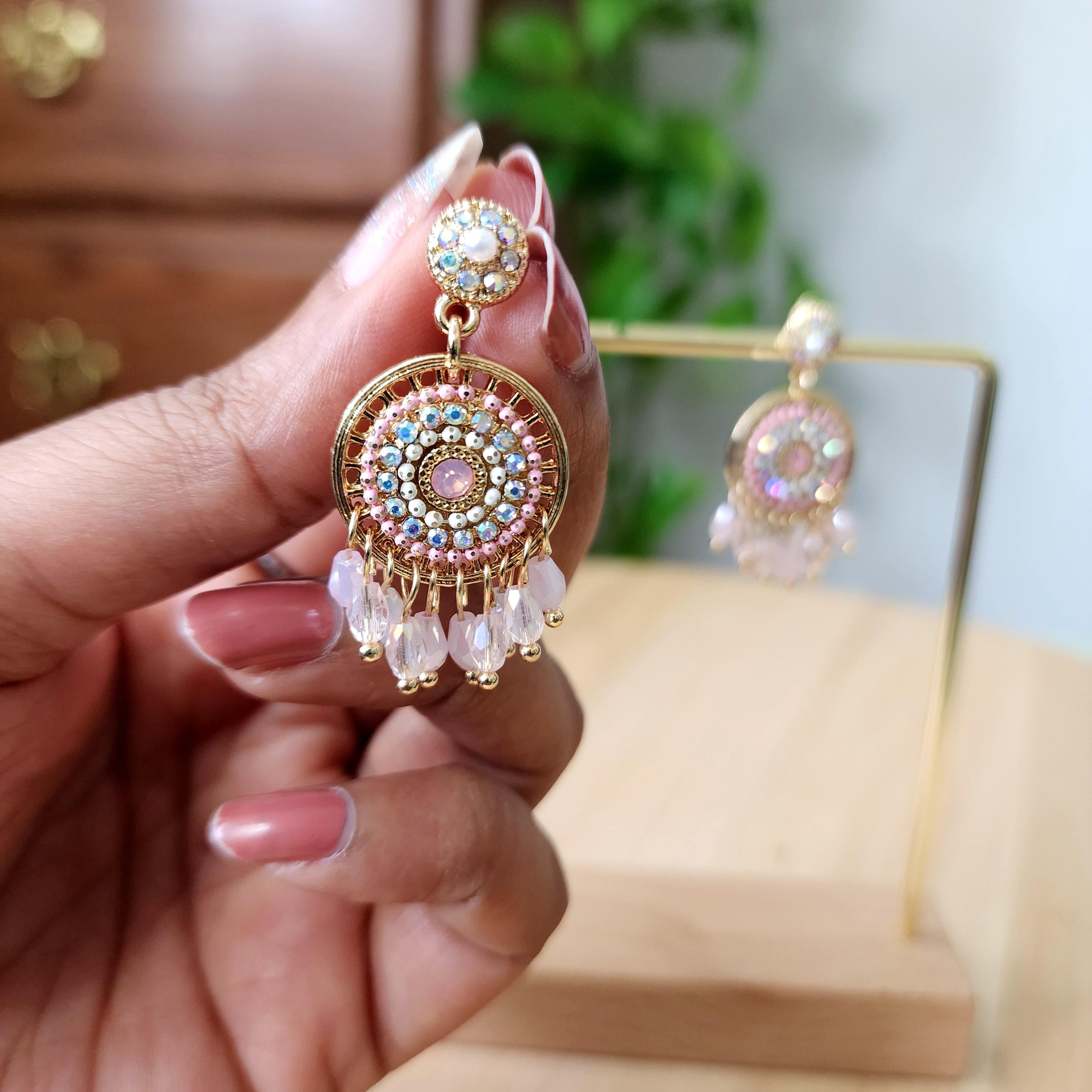 Ethnic Style Round Tassel Earrings