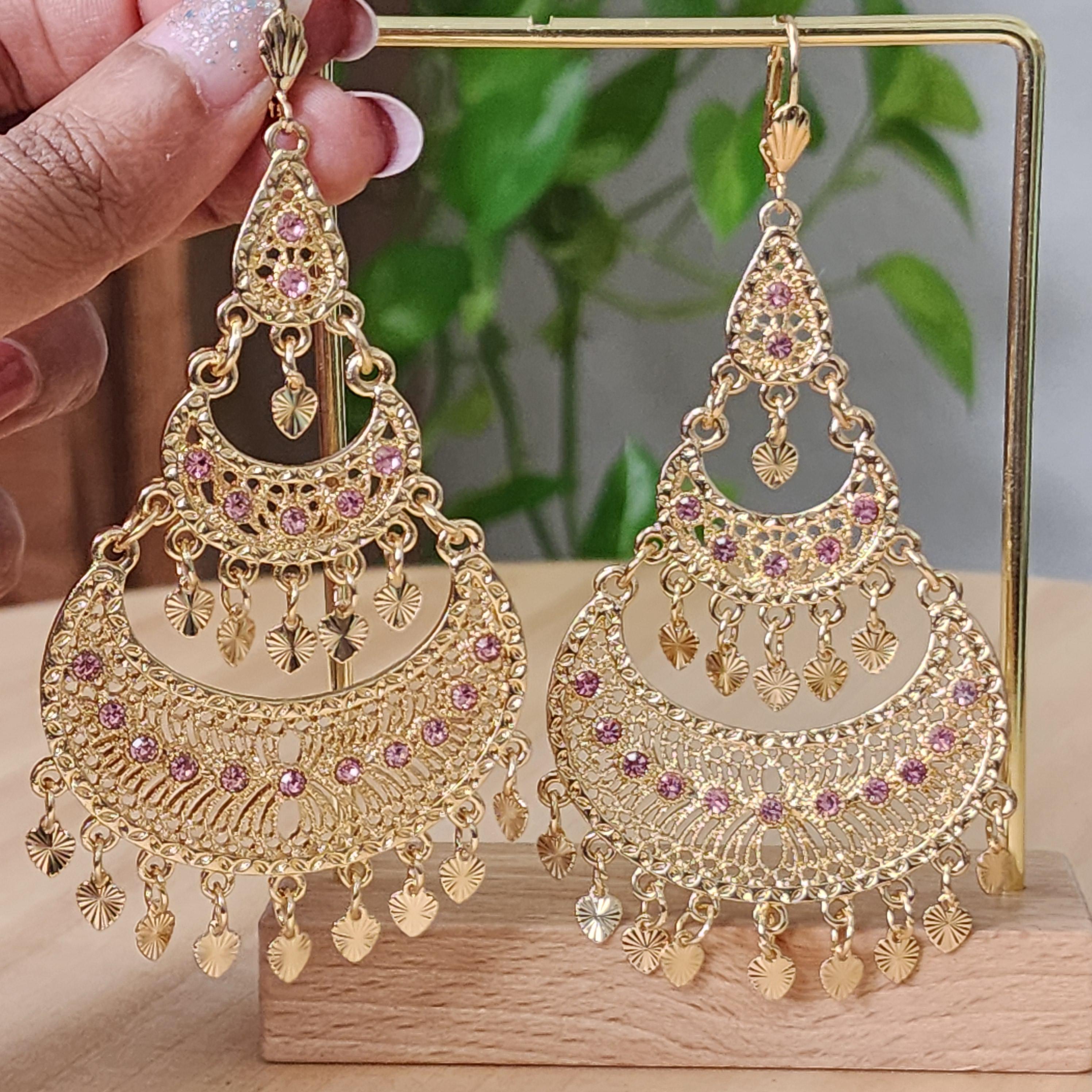 Vintage Style Golden Droplet Earrings