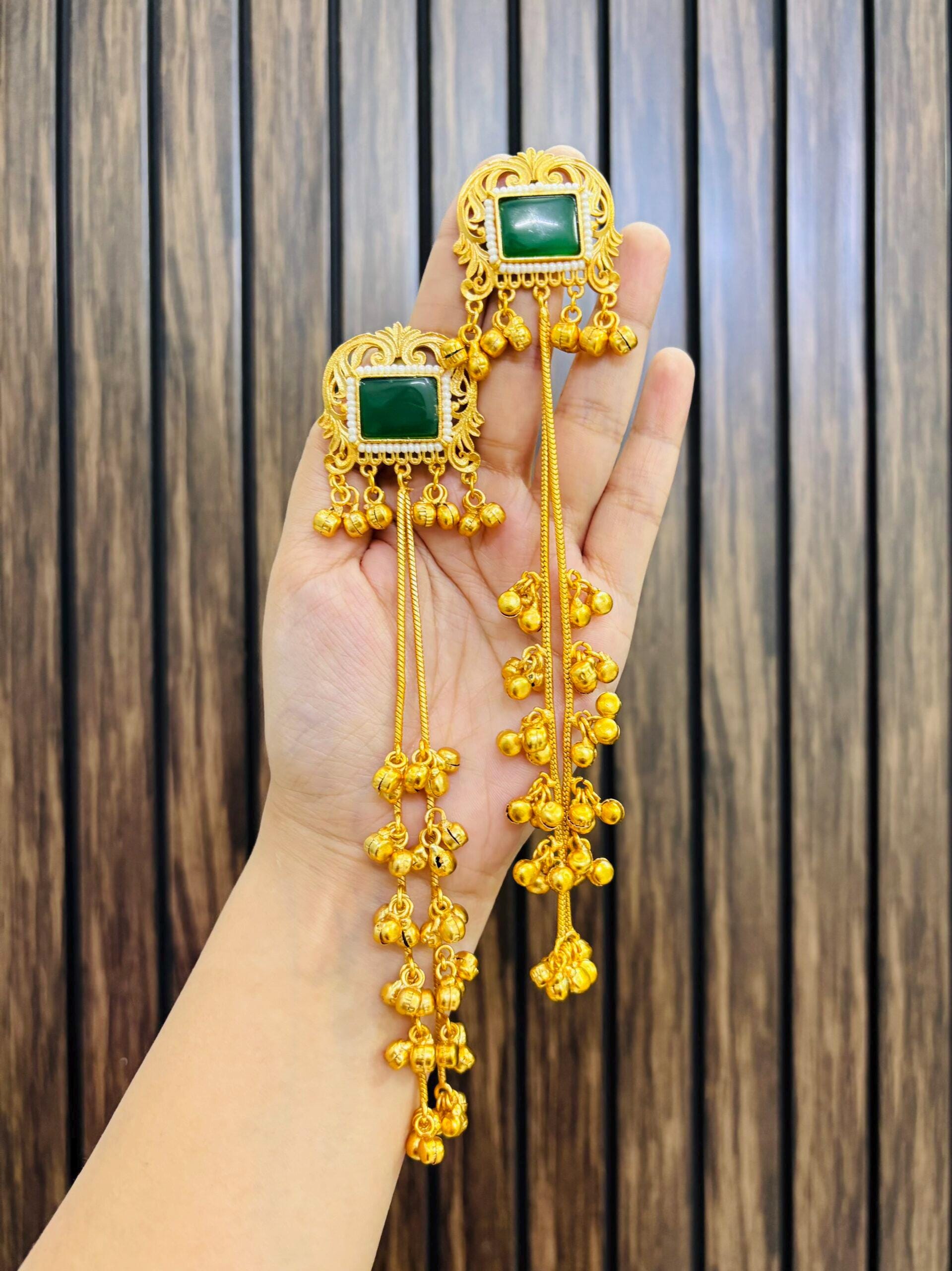 Kashmiri Brass Jhumka Earrings | Lightweight Handcrafted Jewelry | Traditional Boho Statement Style