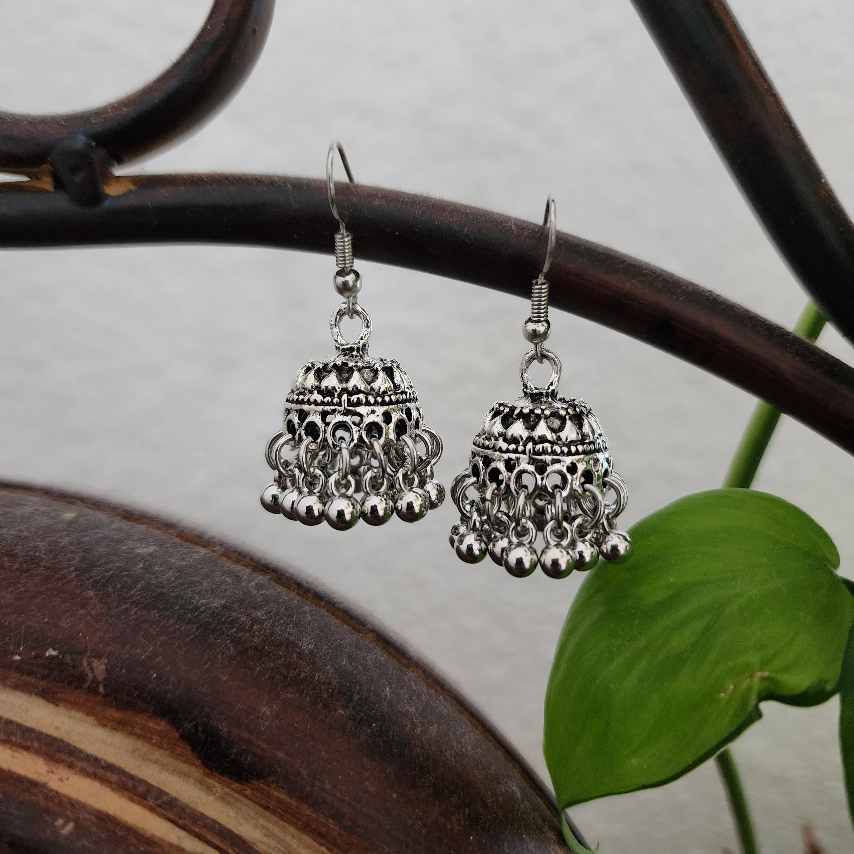 Tiny Gold Jhumka Earrings – Minimal Indian Temple Jewelry
