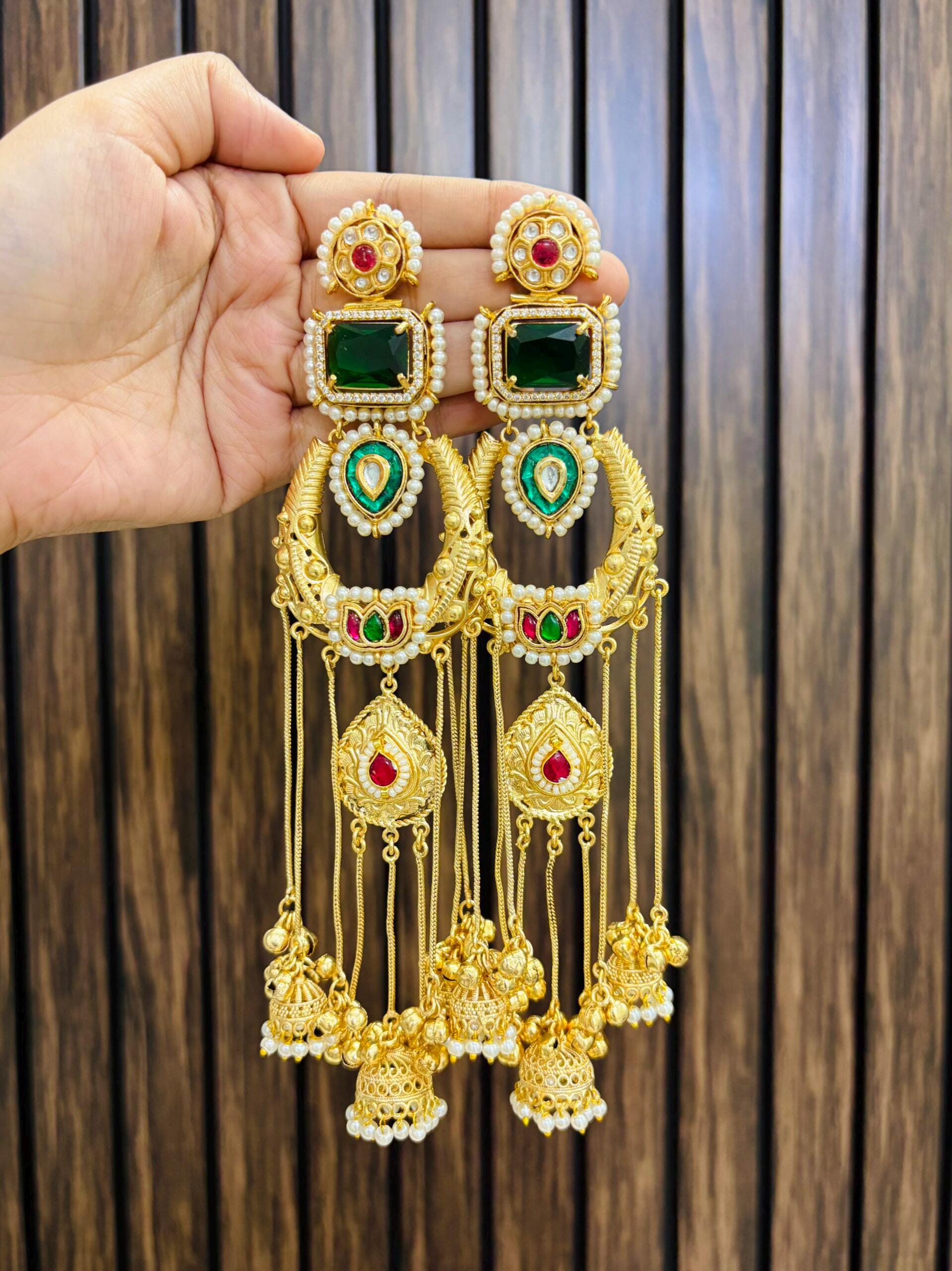 Ethnic Kashmiri Brass Earrings | Handcrafted Statement Jewelry | Traditional Festive Earrings