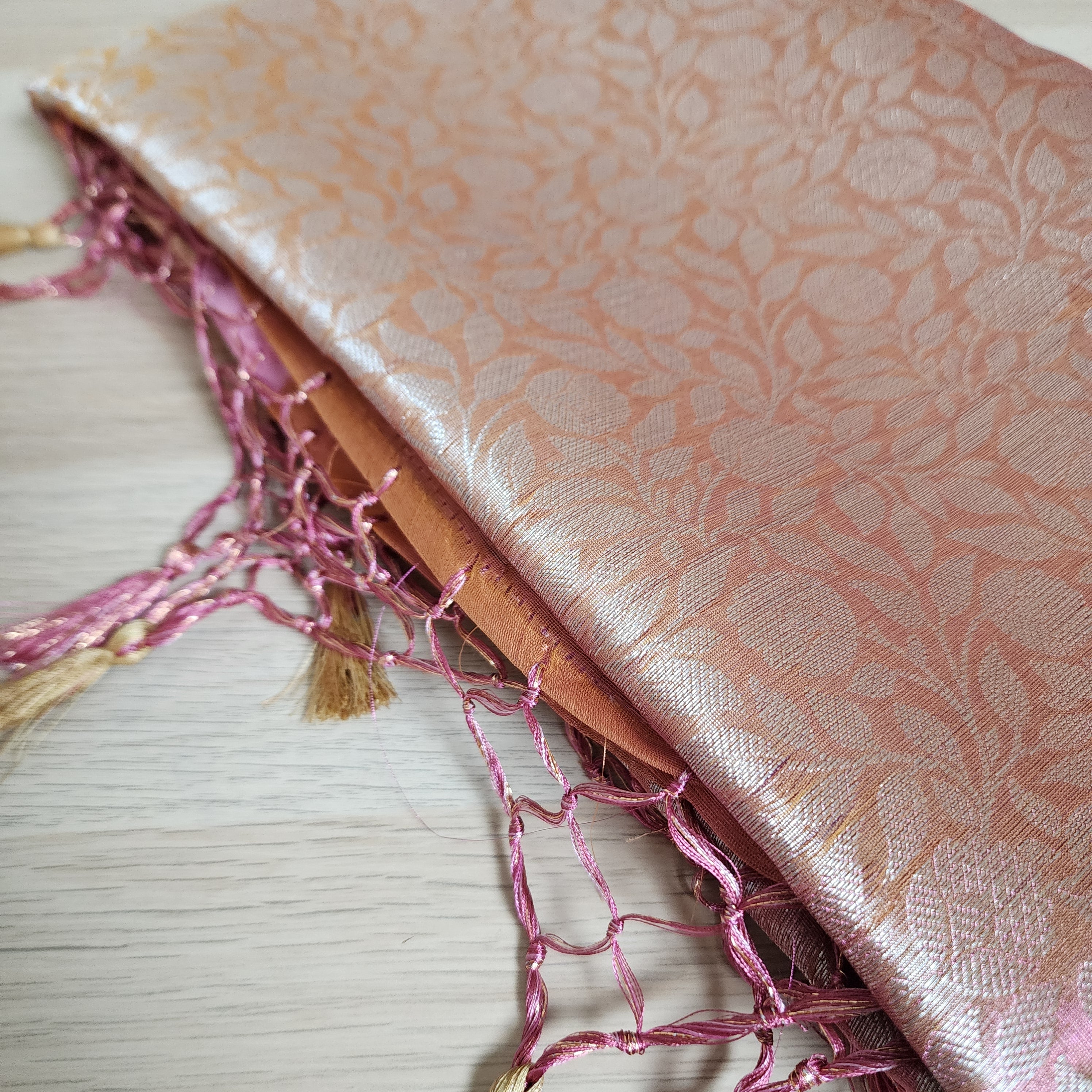 Kanjivaram style tissue Saree |Soft Dual pastel shade