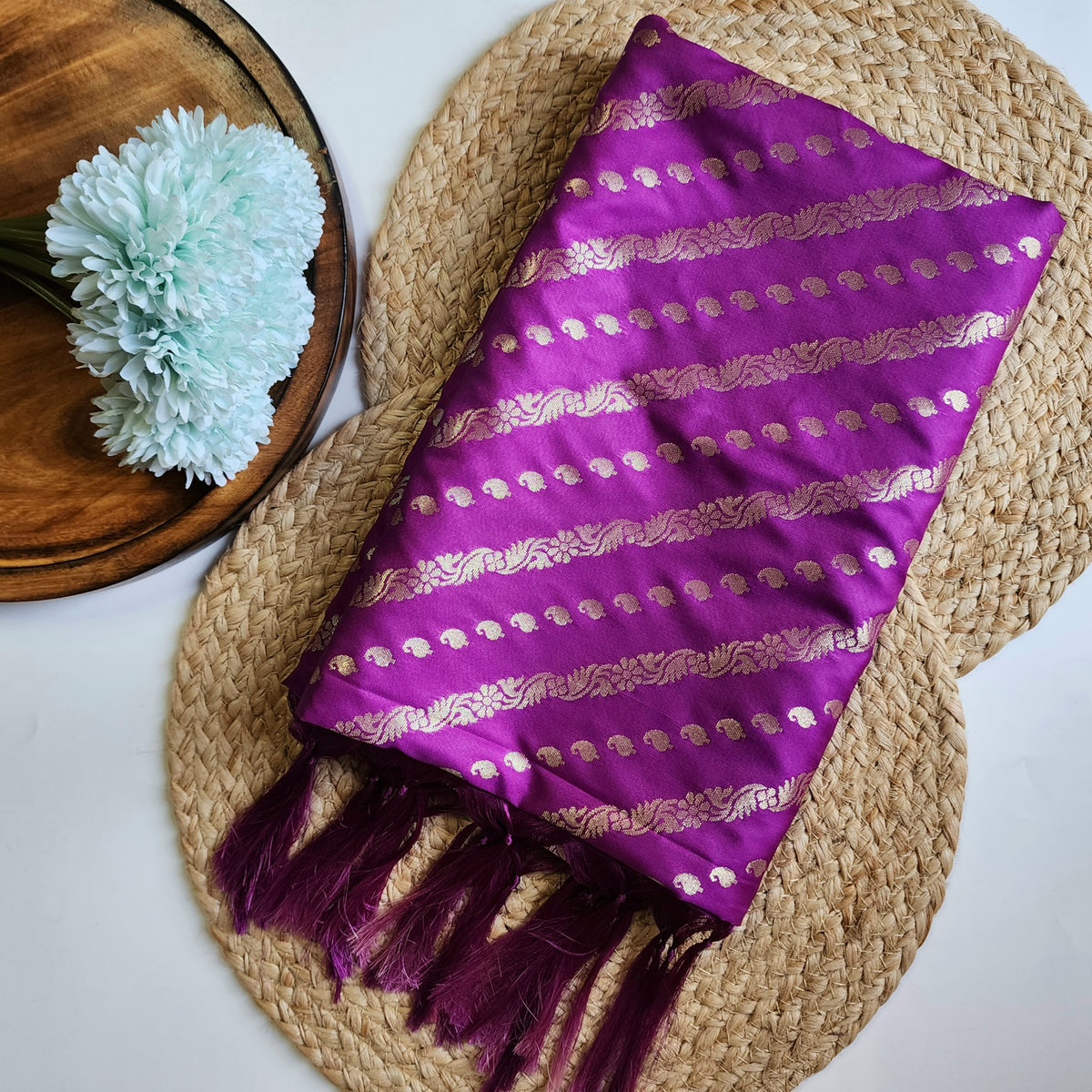 Royal Purple - Banarasi Leheriya Style Dupatta