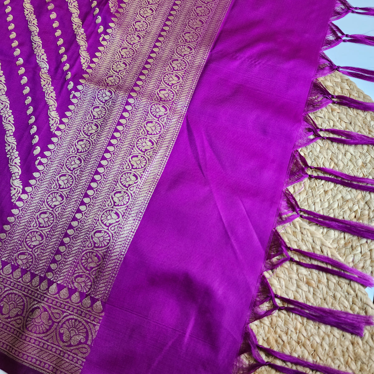 Royal Purple - Banarasi Leheriya Style Dupatta