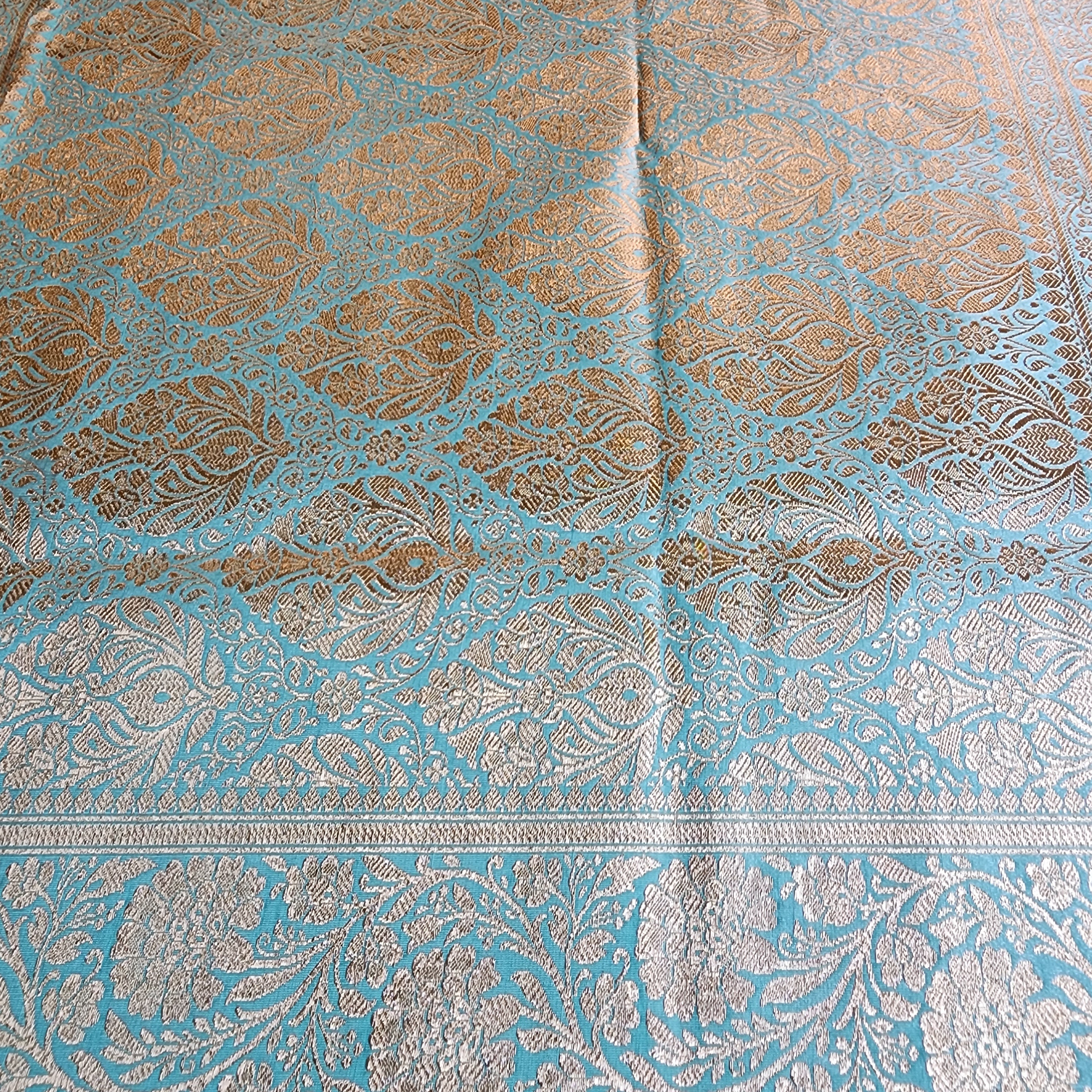 Rich Sea Green Banarasi Silk Saree with Gold Zari Weaving