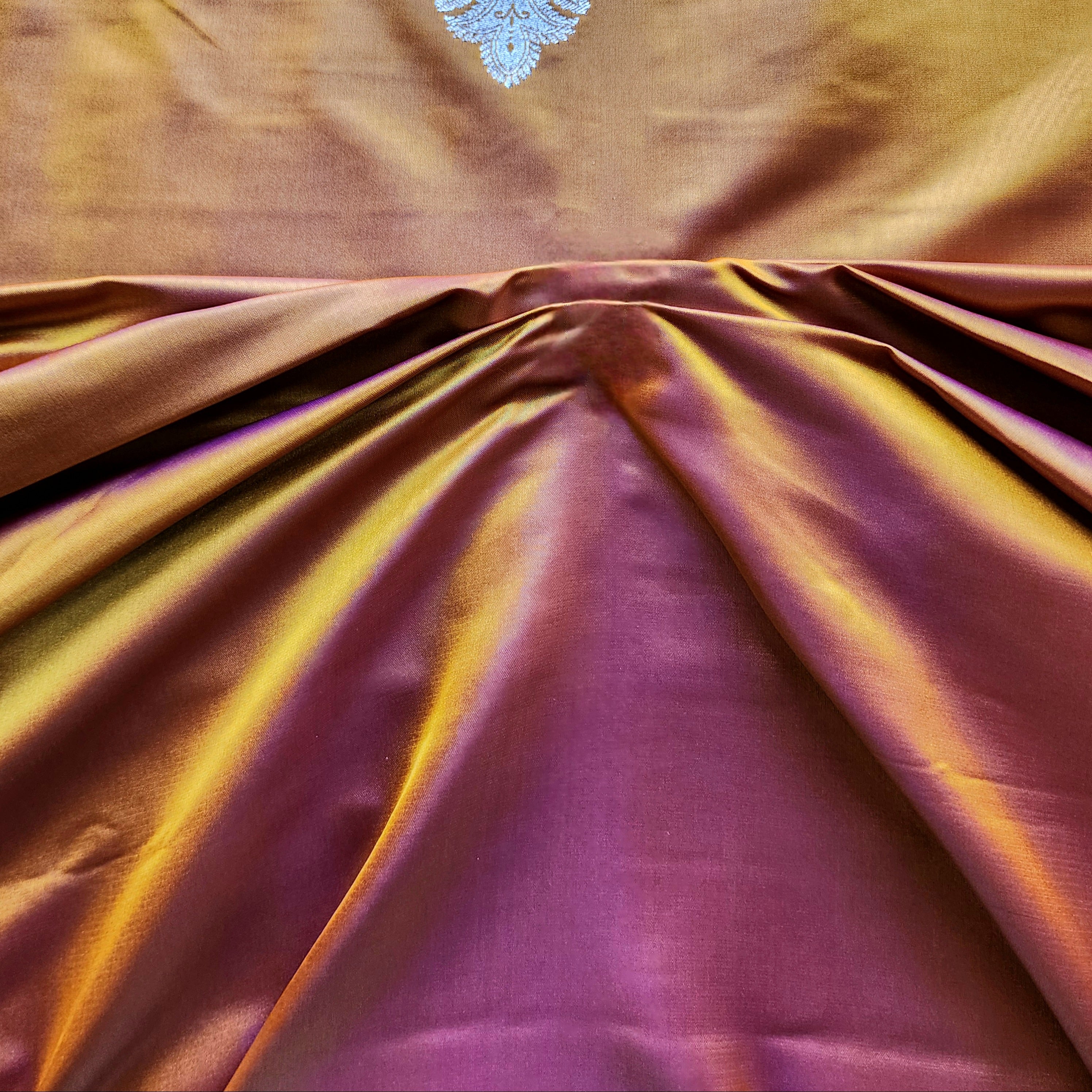 Rich Mustard Yellow Pure Banarasi Katan Silk Saree with light Gold Zari Weaving