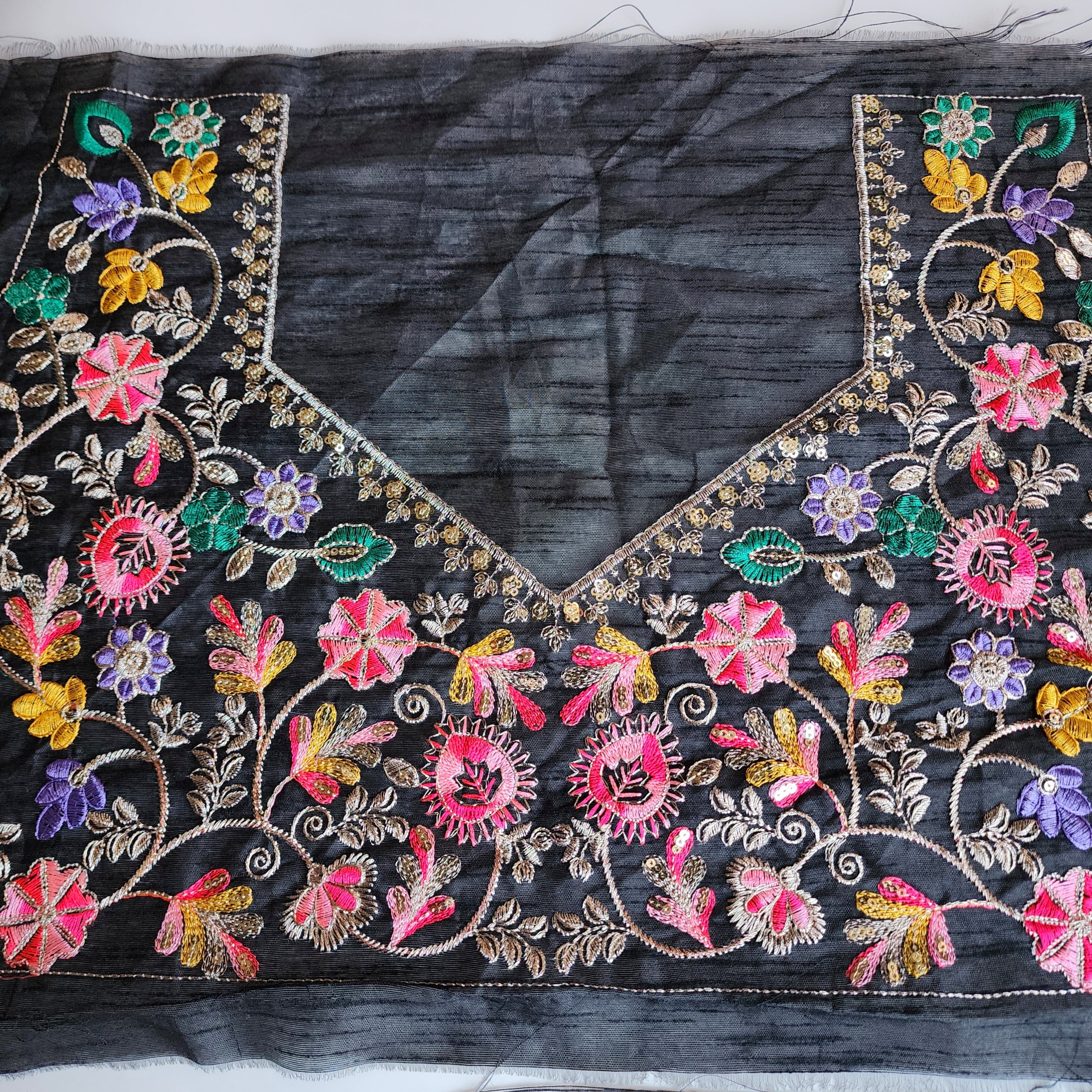 Embroidered Bandhani Designer Saree in Black
