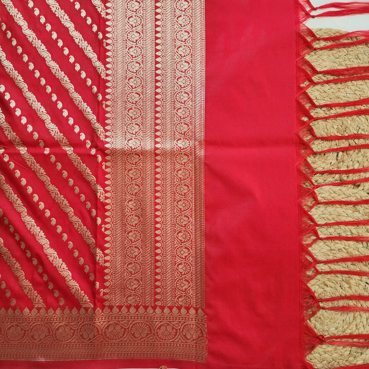 Red - Banarasi Leheriya Style Dupatta