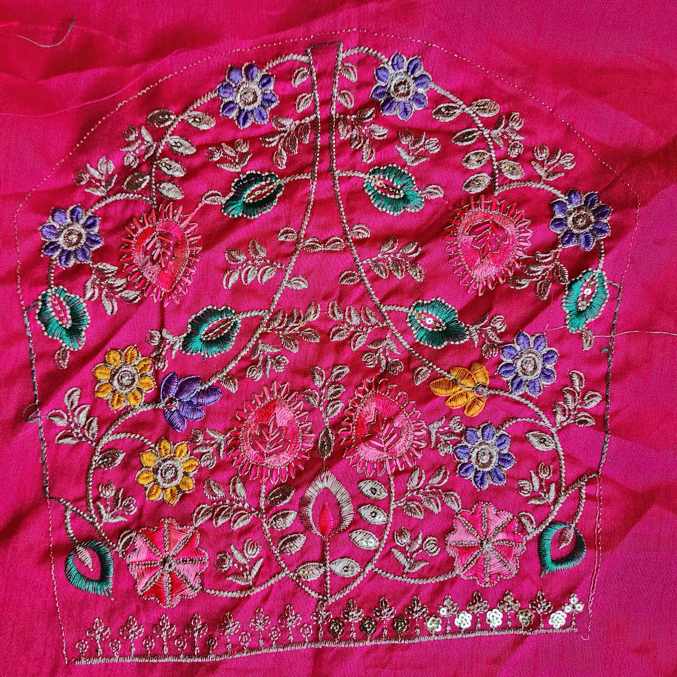 Embroidered Bandhani Designer Saree in Pink
